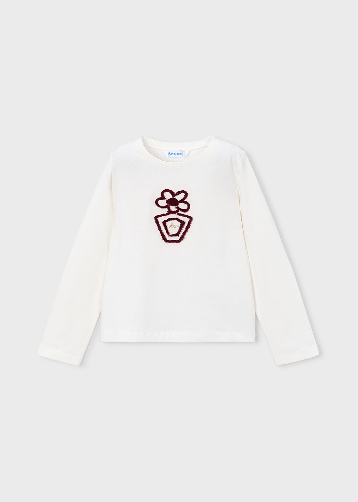 Camiseta básica flor niña