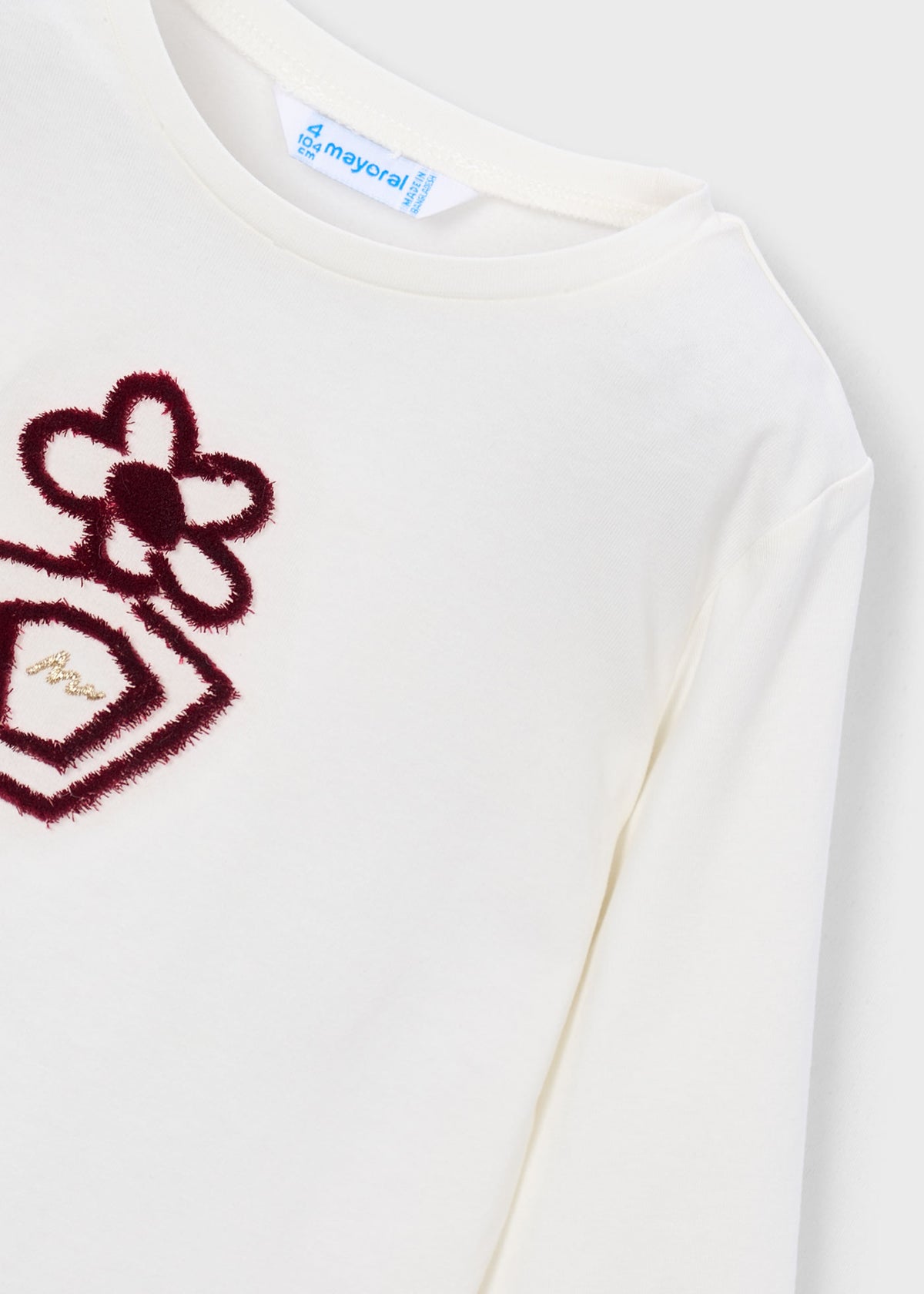 Camiseta básica flor niña