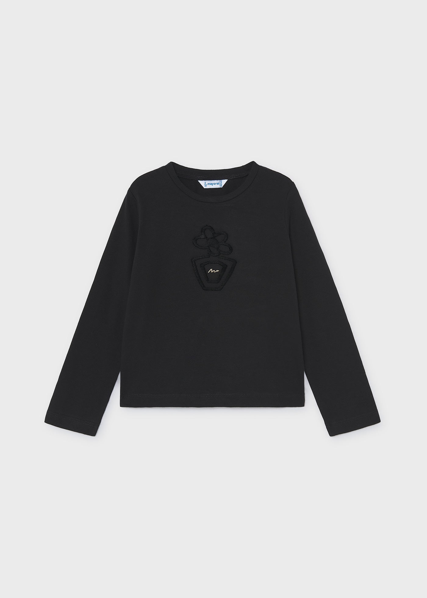 Camiseta básica flor niña