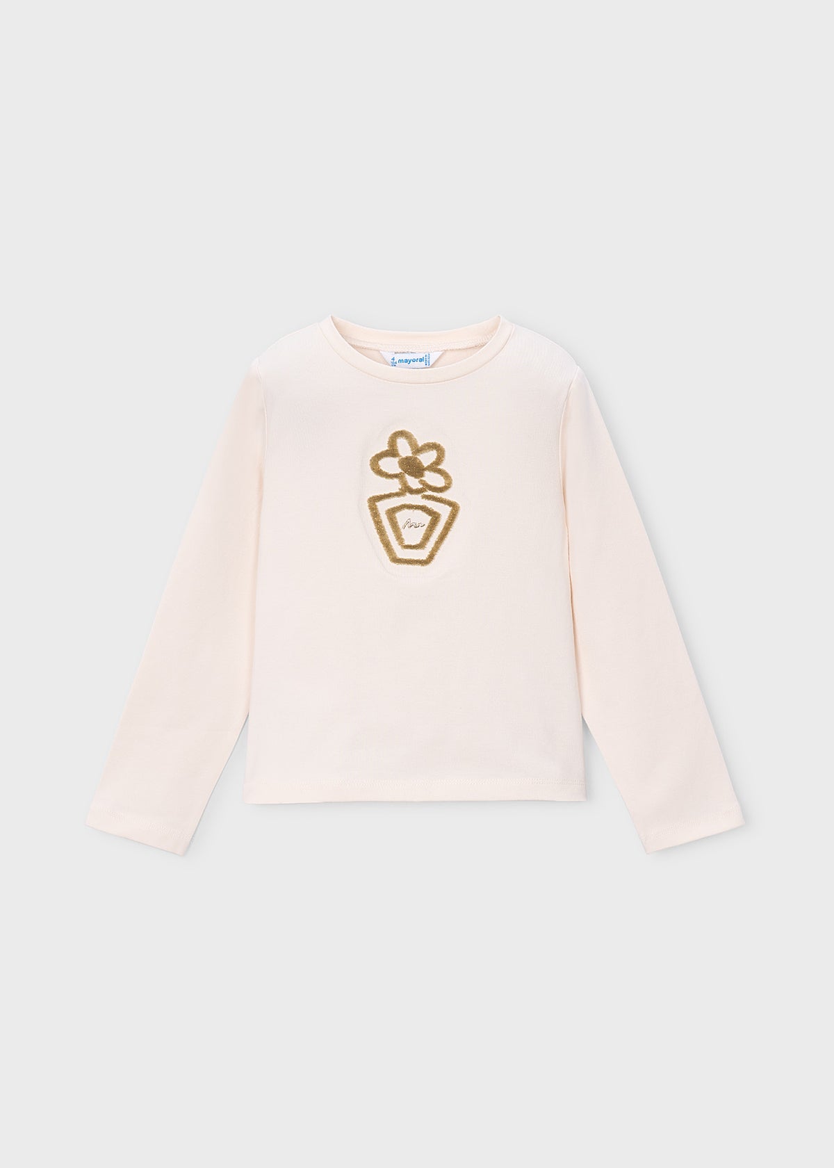 Camiseta básica flor niña