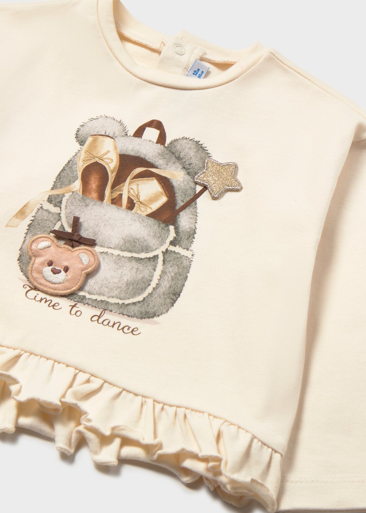 Camiseta interactiva volantes bebé