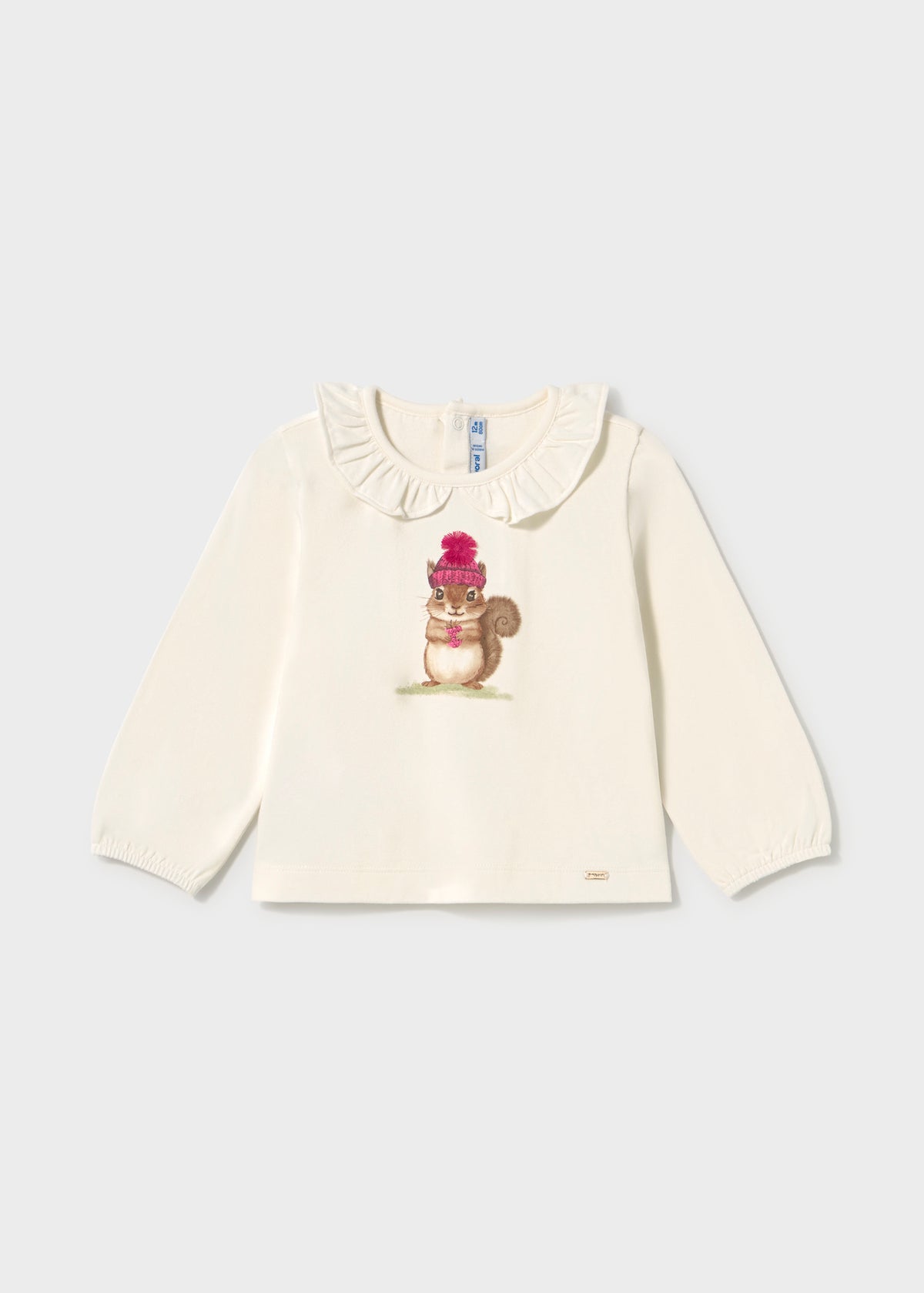Camiseta cuello volante bebé