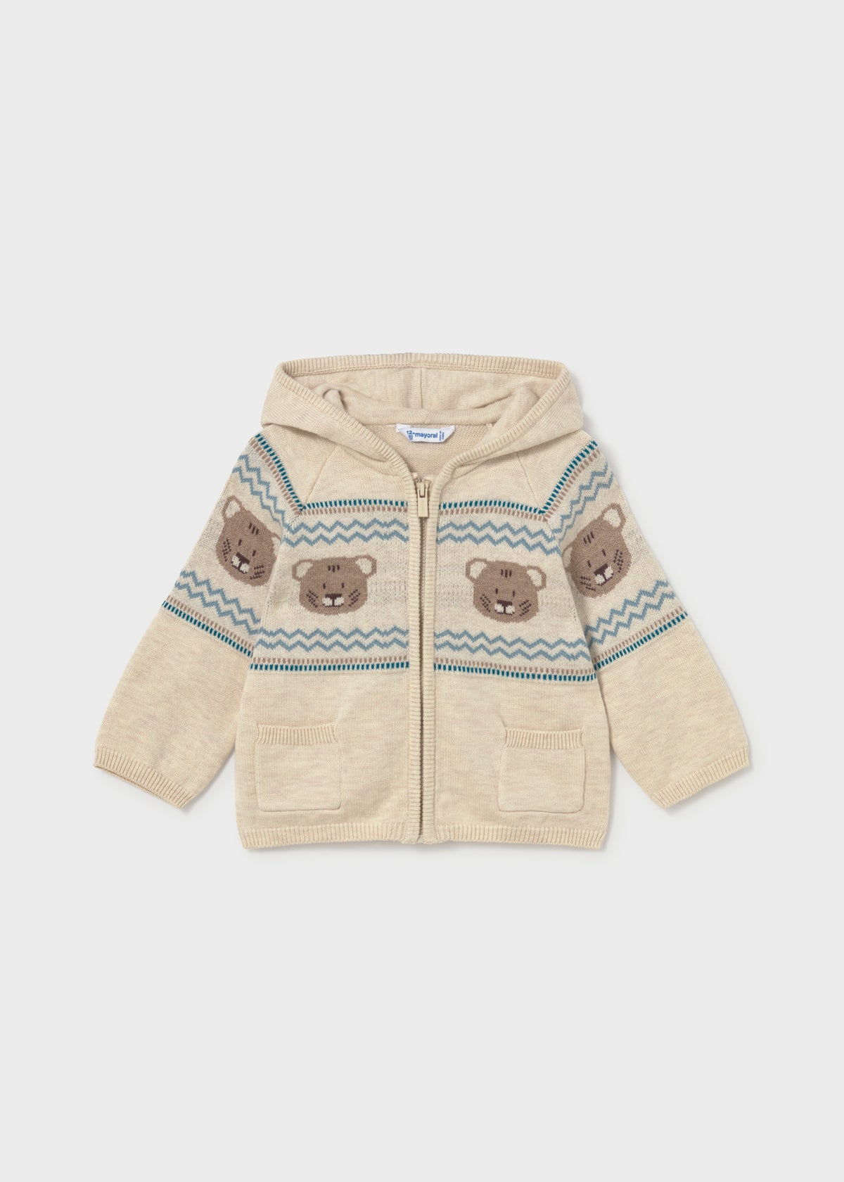 Sudadera cremallera tricot ositos bebé