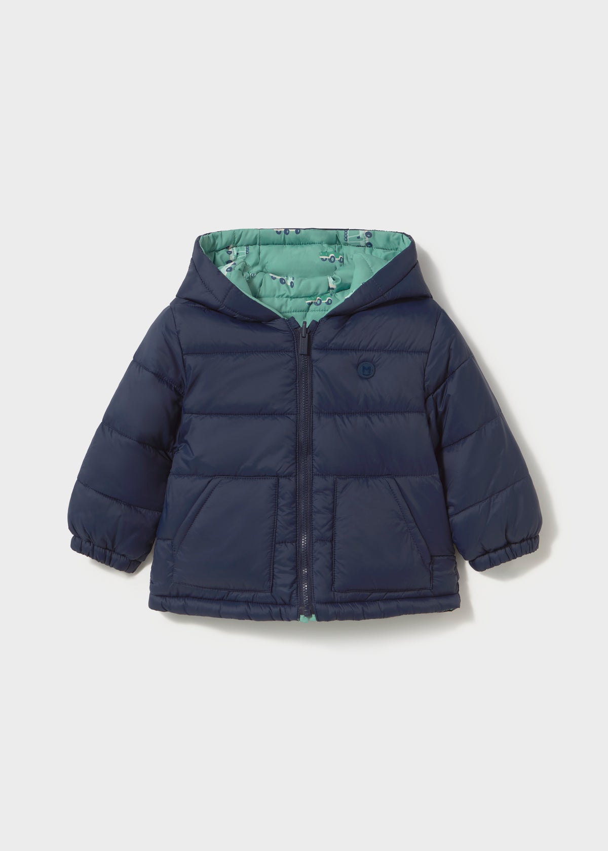 Chaquetón soft reversible estampado bebé