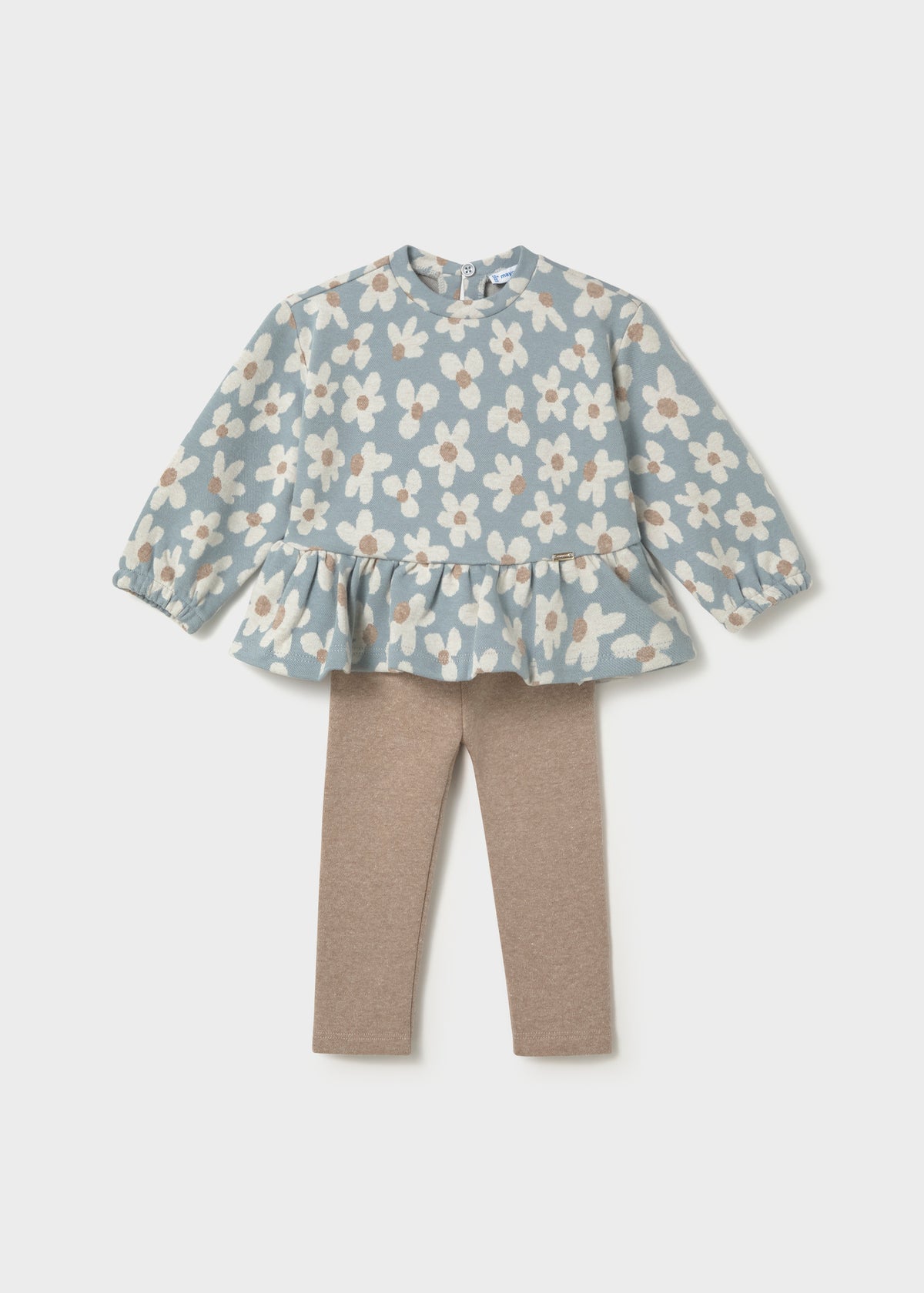 Conjunto blusa estampada y pantalón bebé