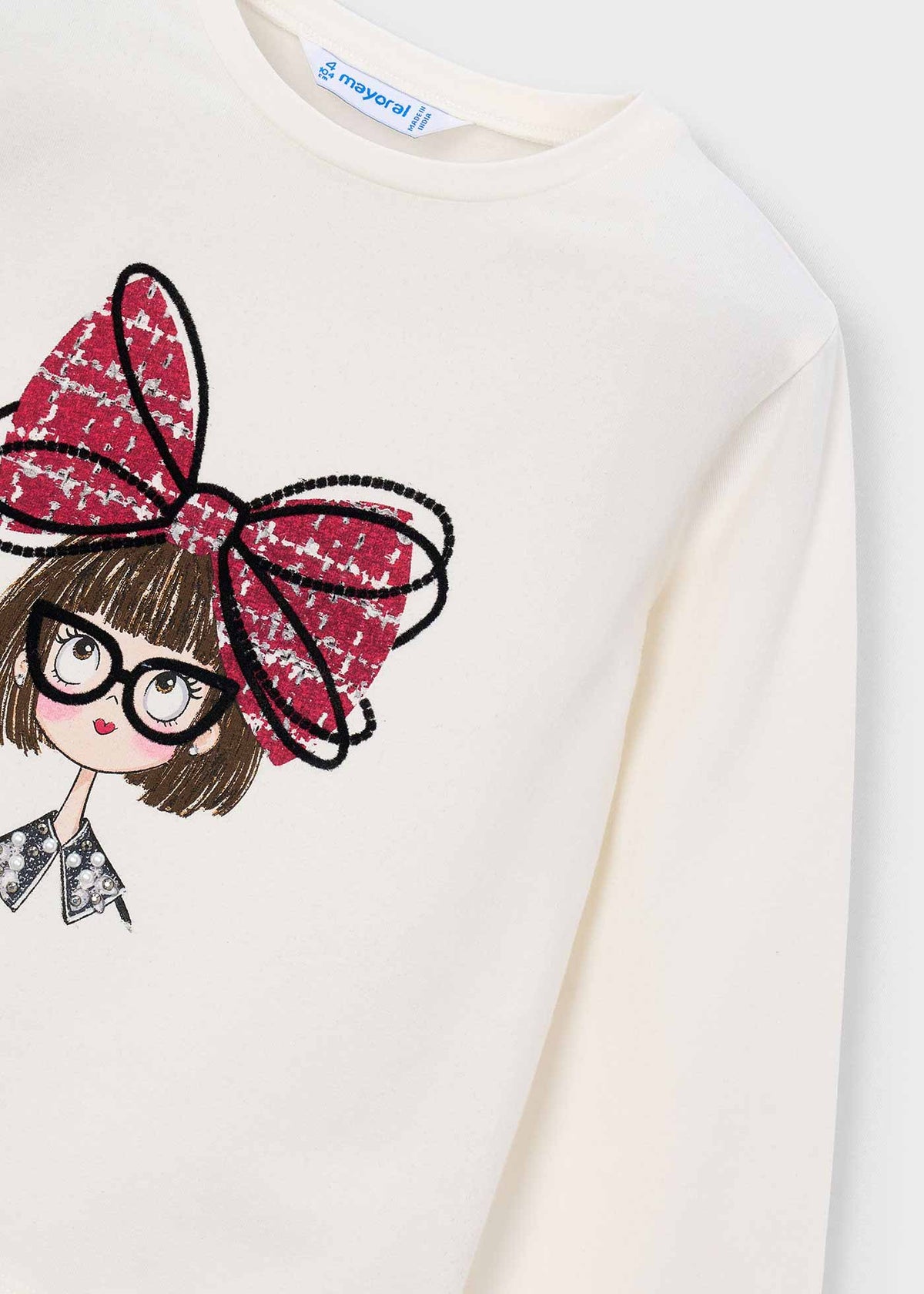 Camiseta muñeca lazo niña