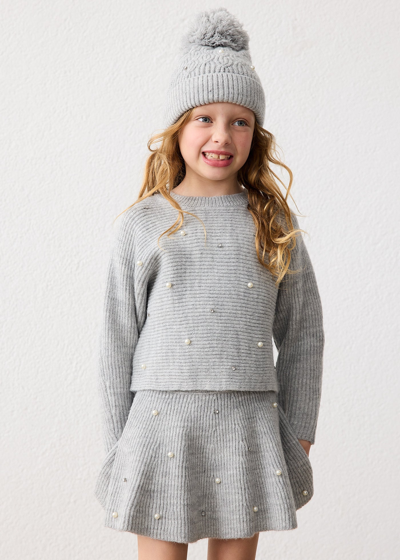 Jersey tricot perlas niña