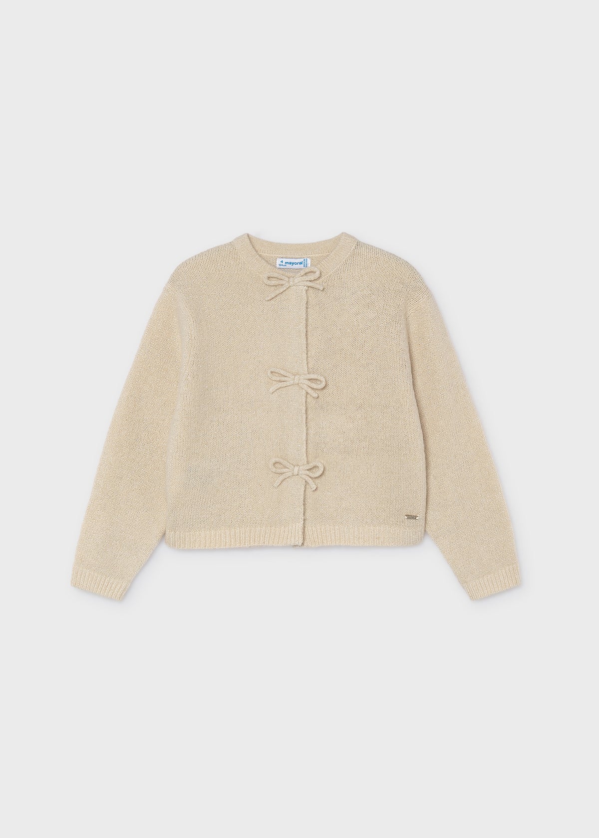 Rebeca tricot lazos niña