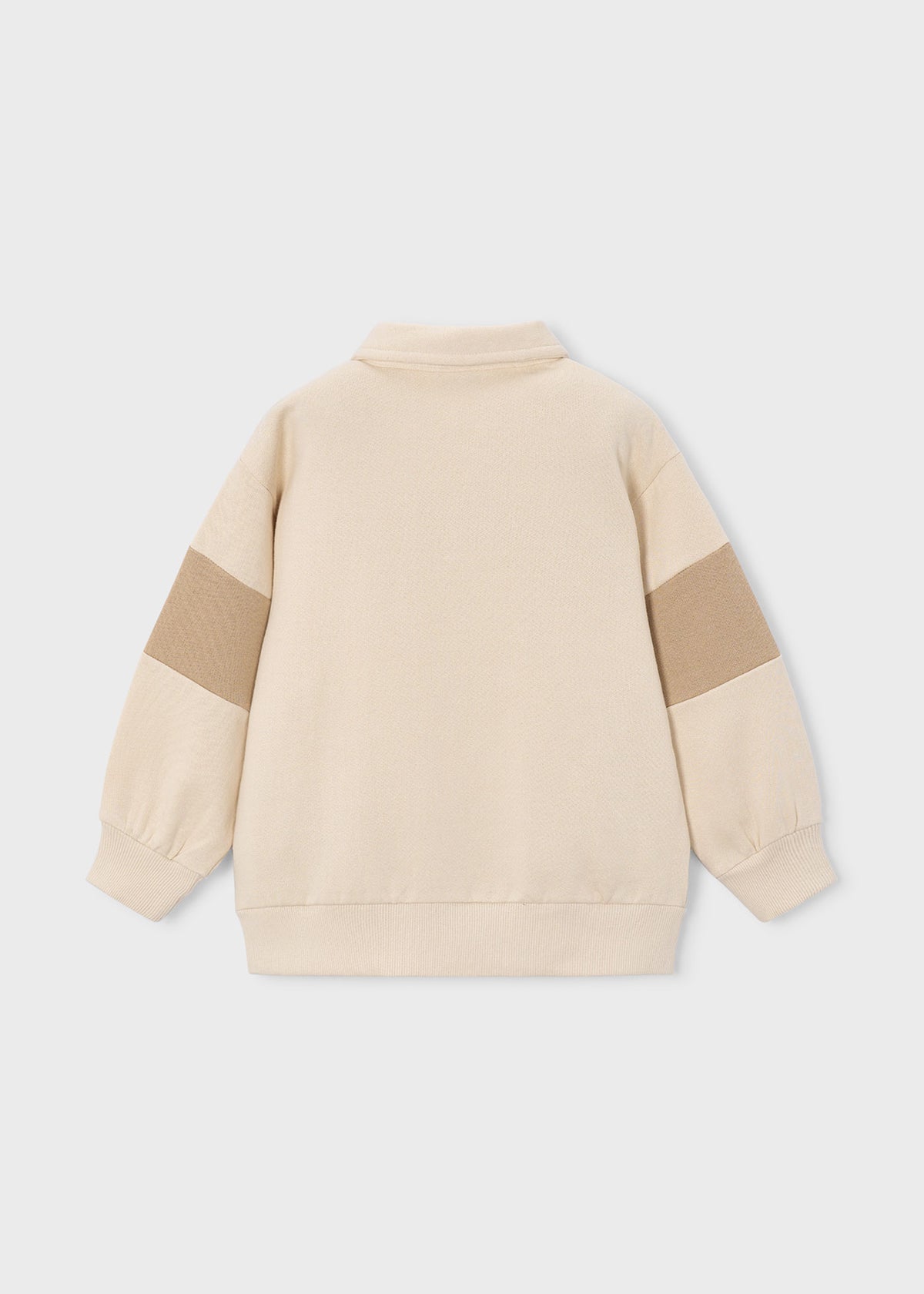 Sudadera cuello polo bandas niño