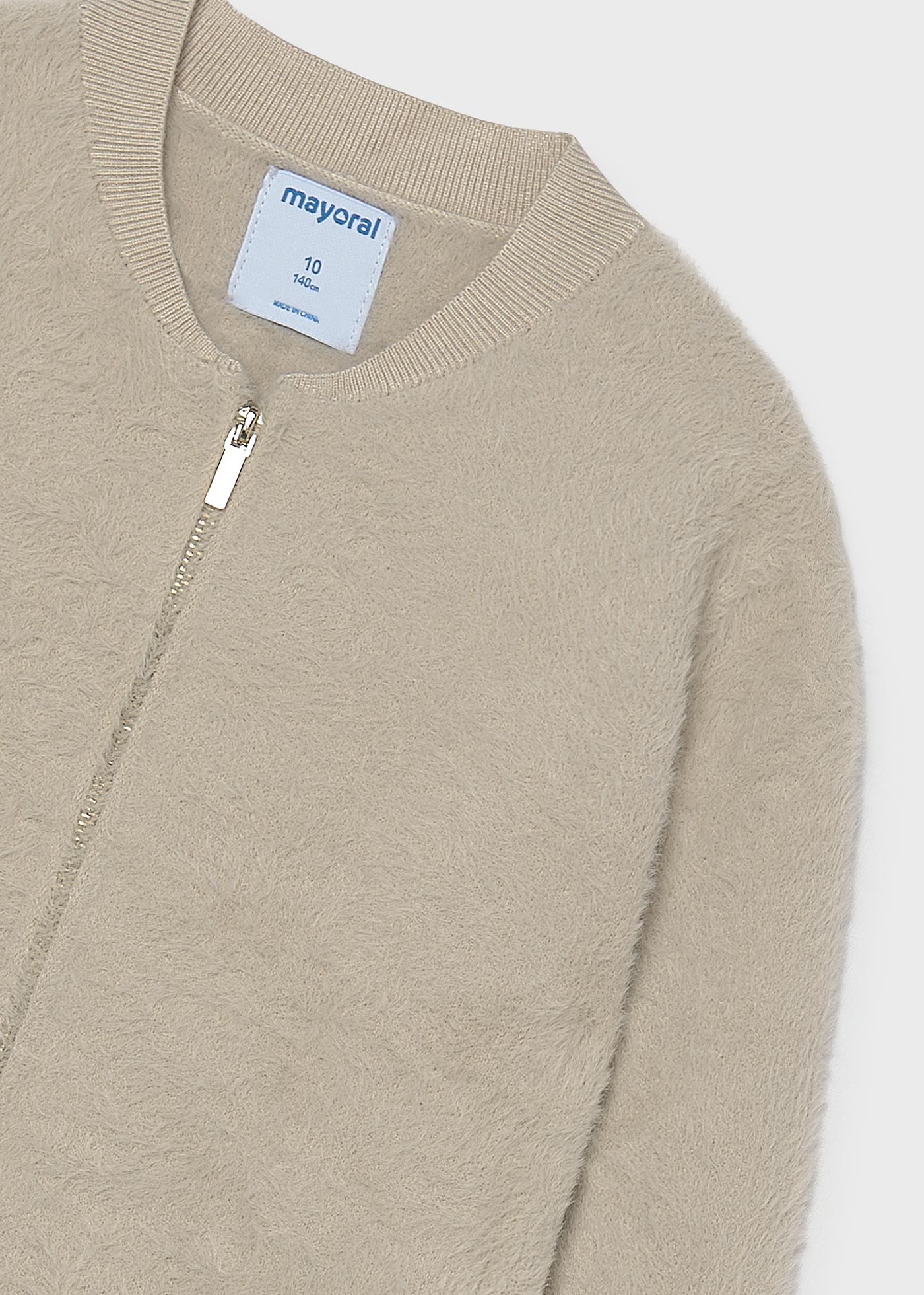 Sudadera cremallera pelo chica