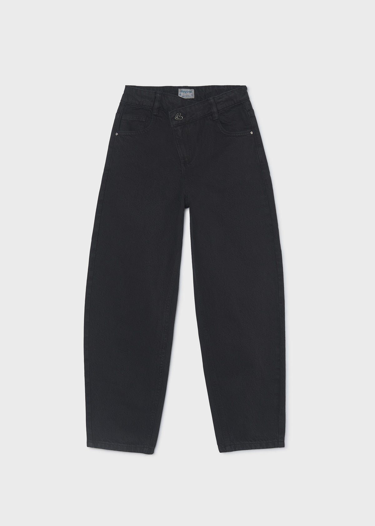 Pantalón sarga barrel fit chica