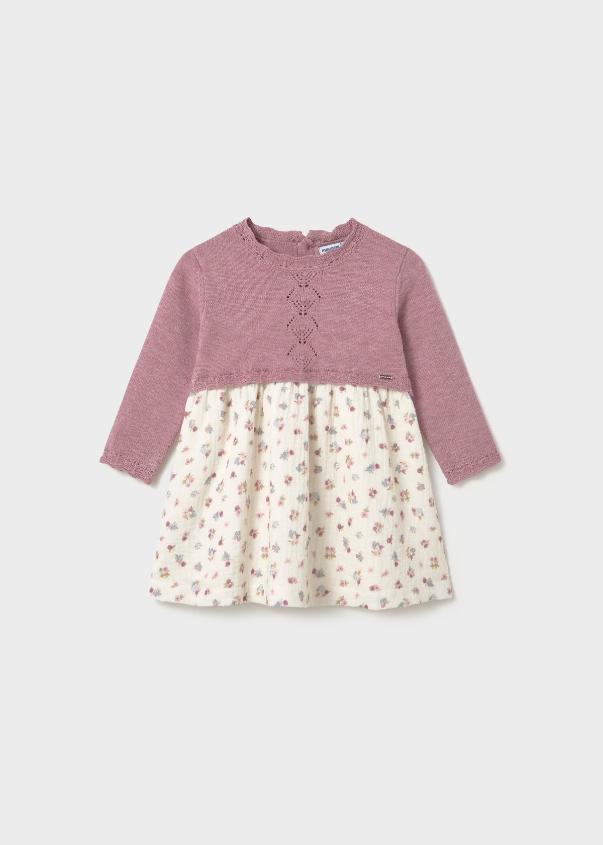 Vestido combinado tricot bebé