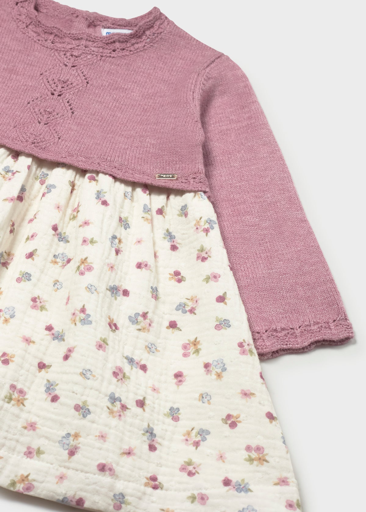 Vestido combinado tricot bebé