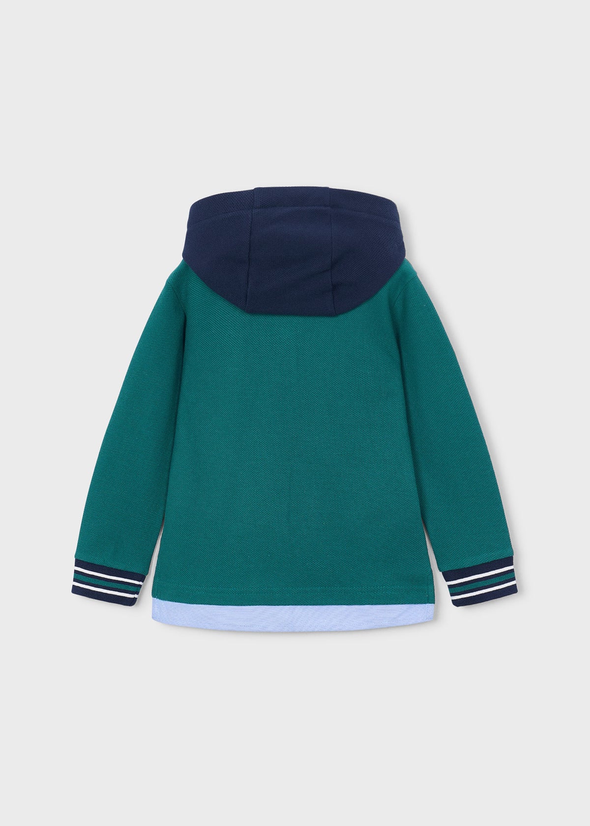 Polo capucha contrastes niño