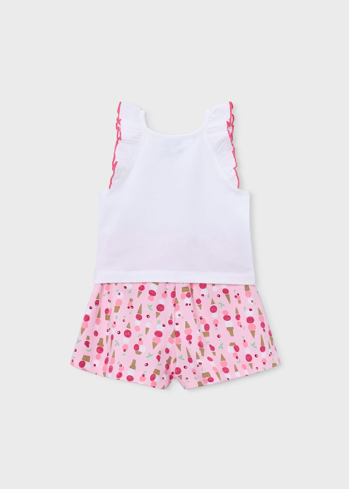 Conjunto pantalón corto estampado niña