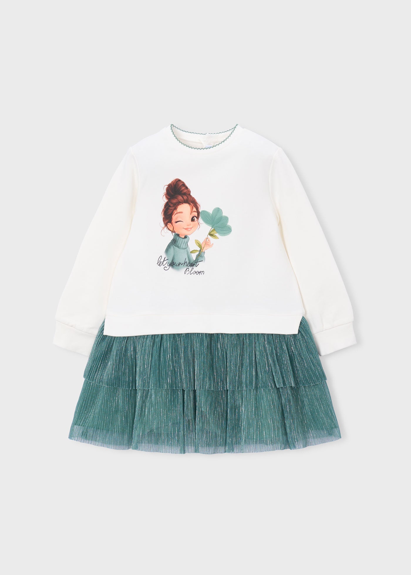 Vestido combinado tul niña