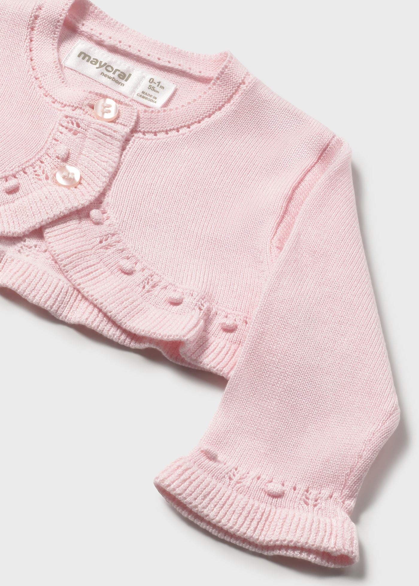 Rebeca tricot básica recién nacida
