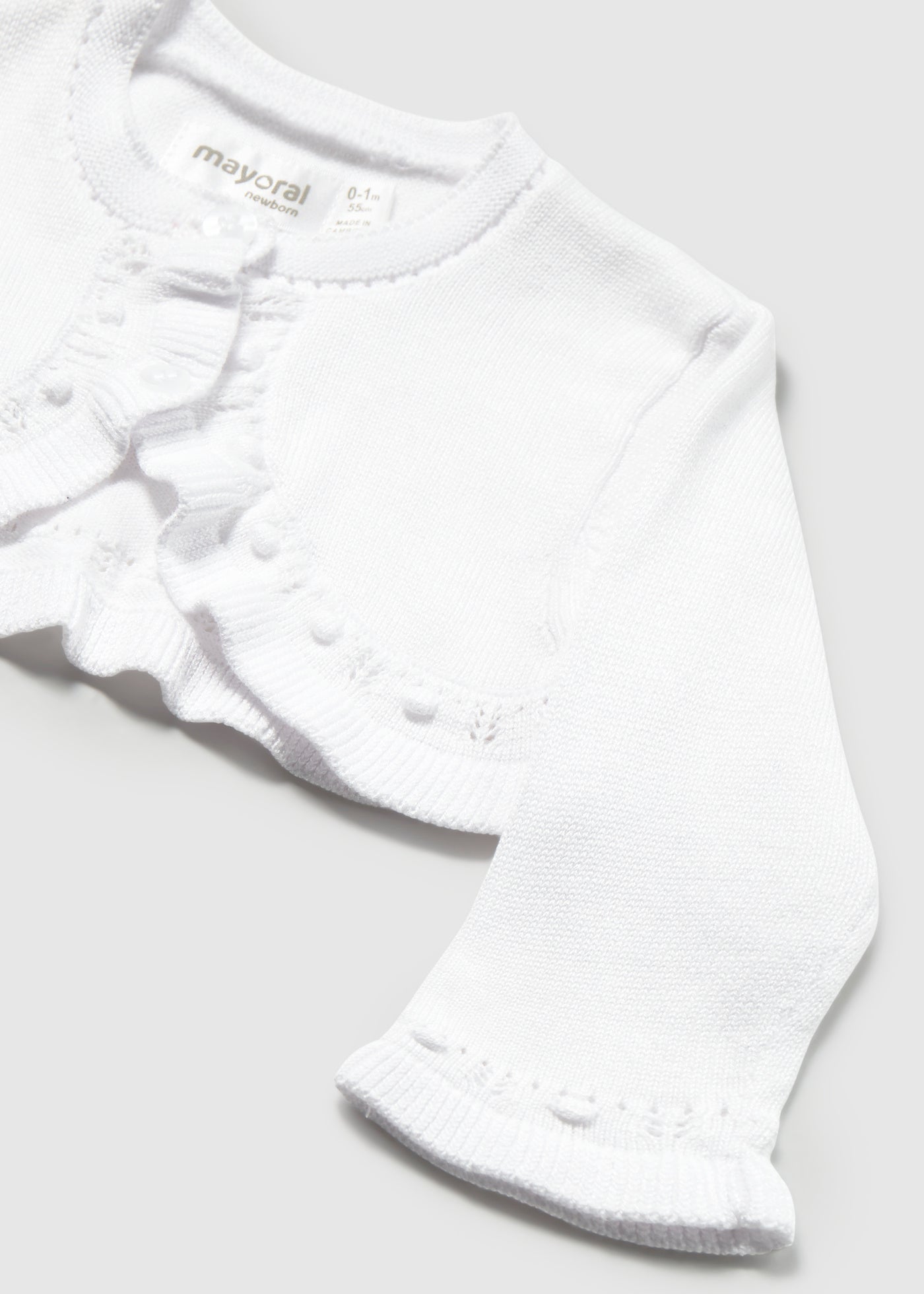 Rebeca tricot básica recién nacida