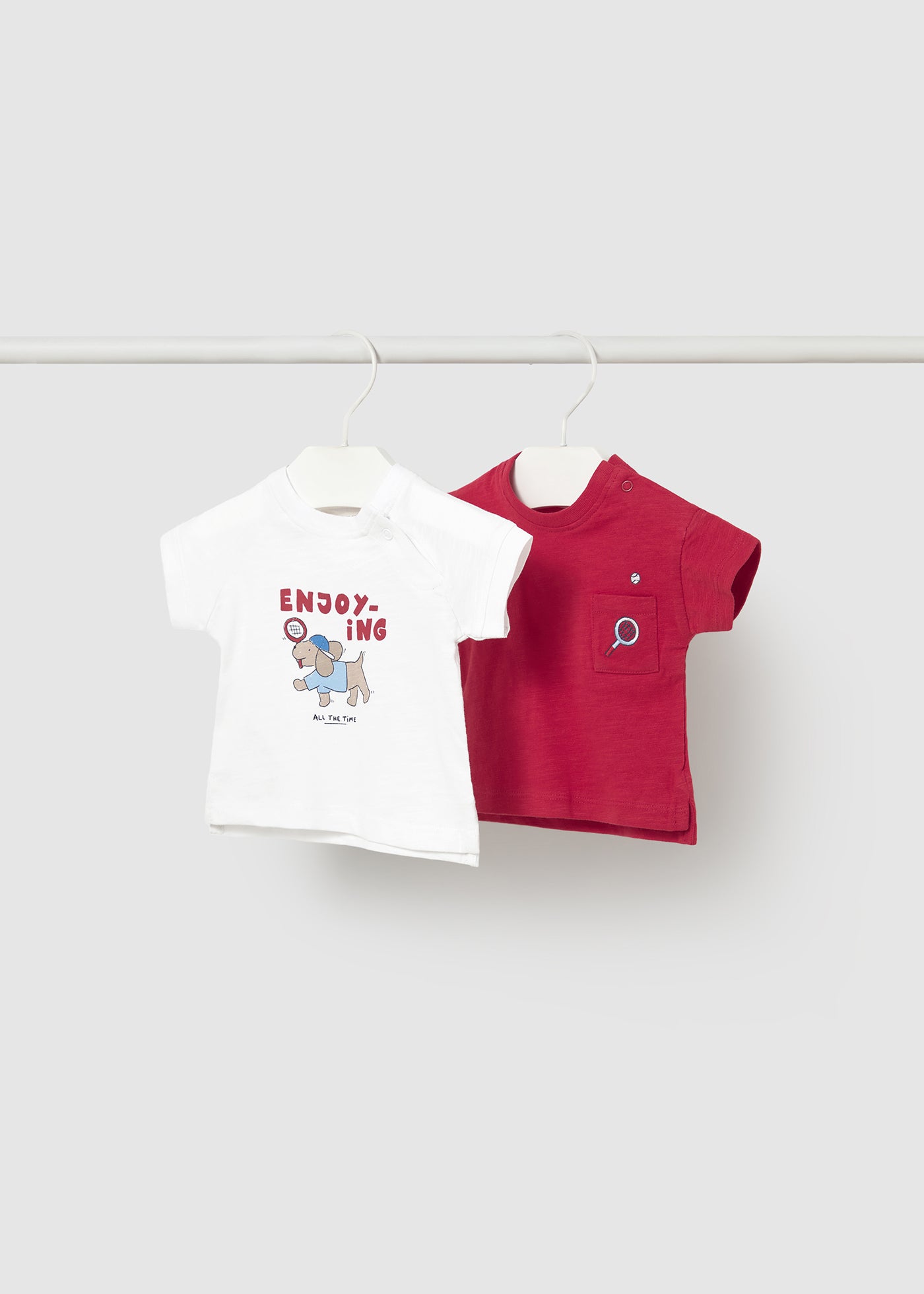 Set 2 camisetas estampadas recién nacido