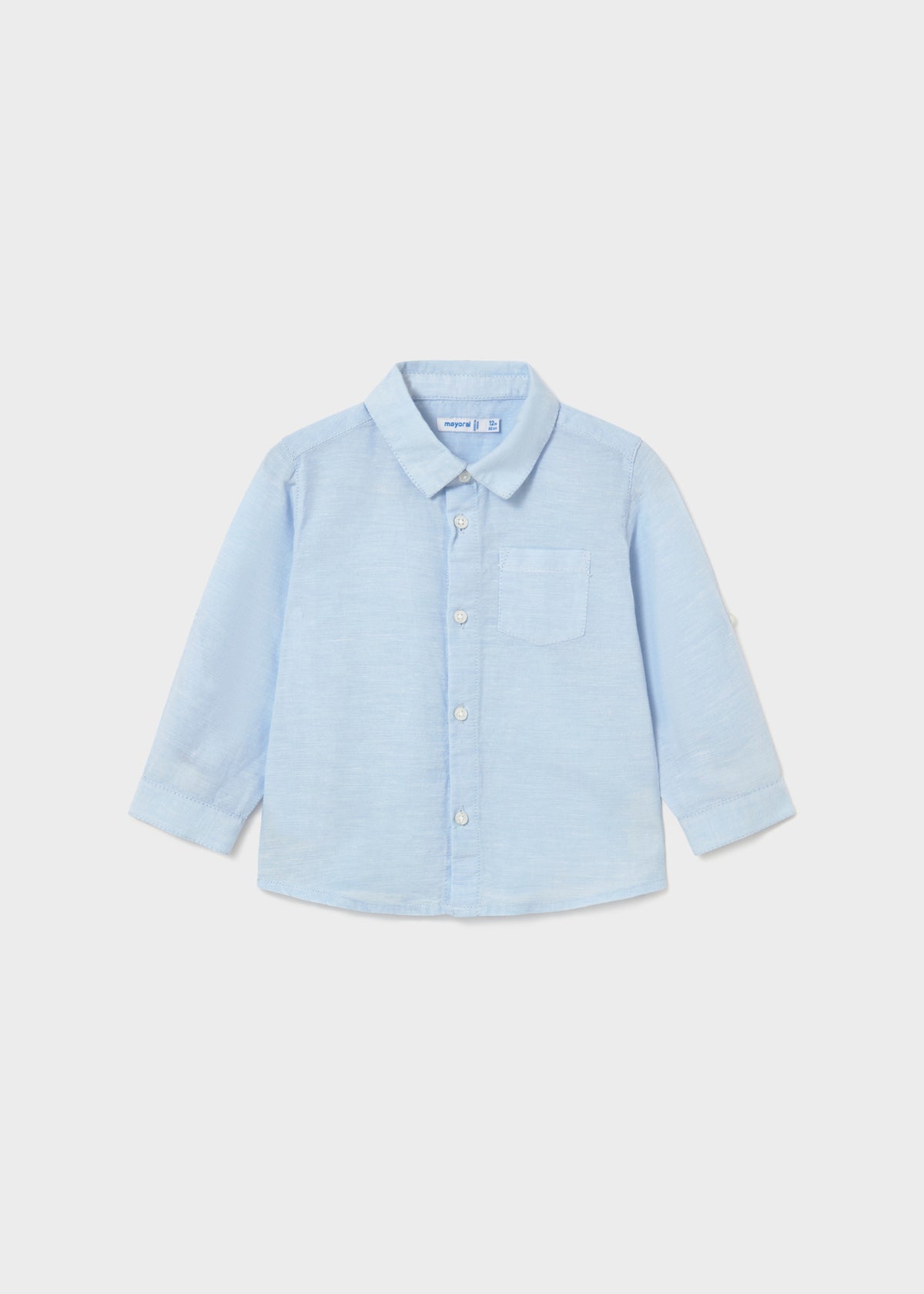 Camisa manga larga lino bebé