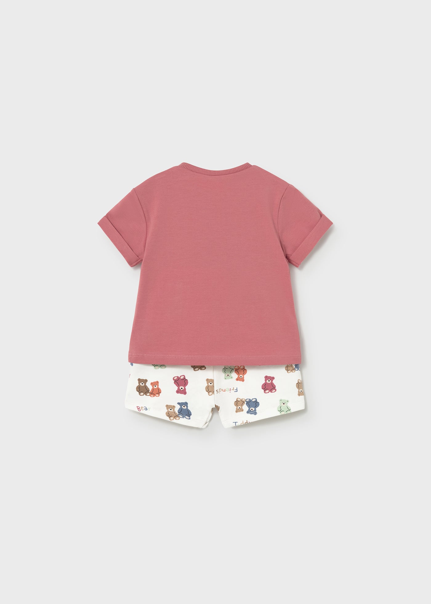 Conjunto pantalón corto estampado y camiseta recién nacido