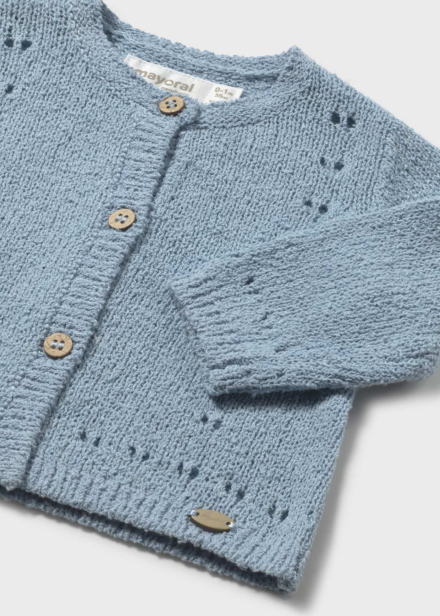 Rebeca tricot botones recién nacida