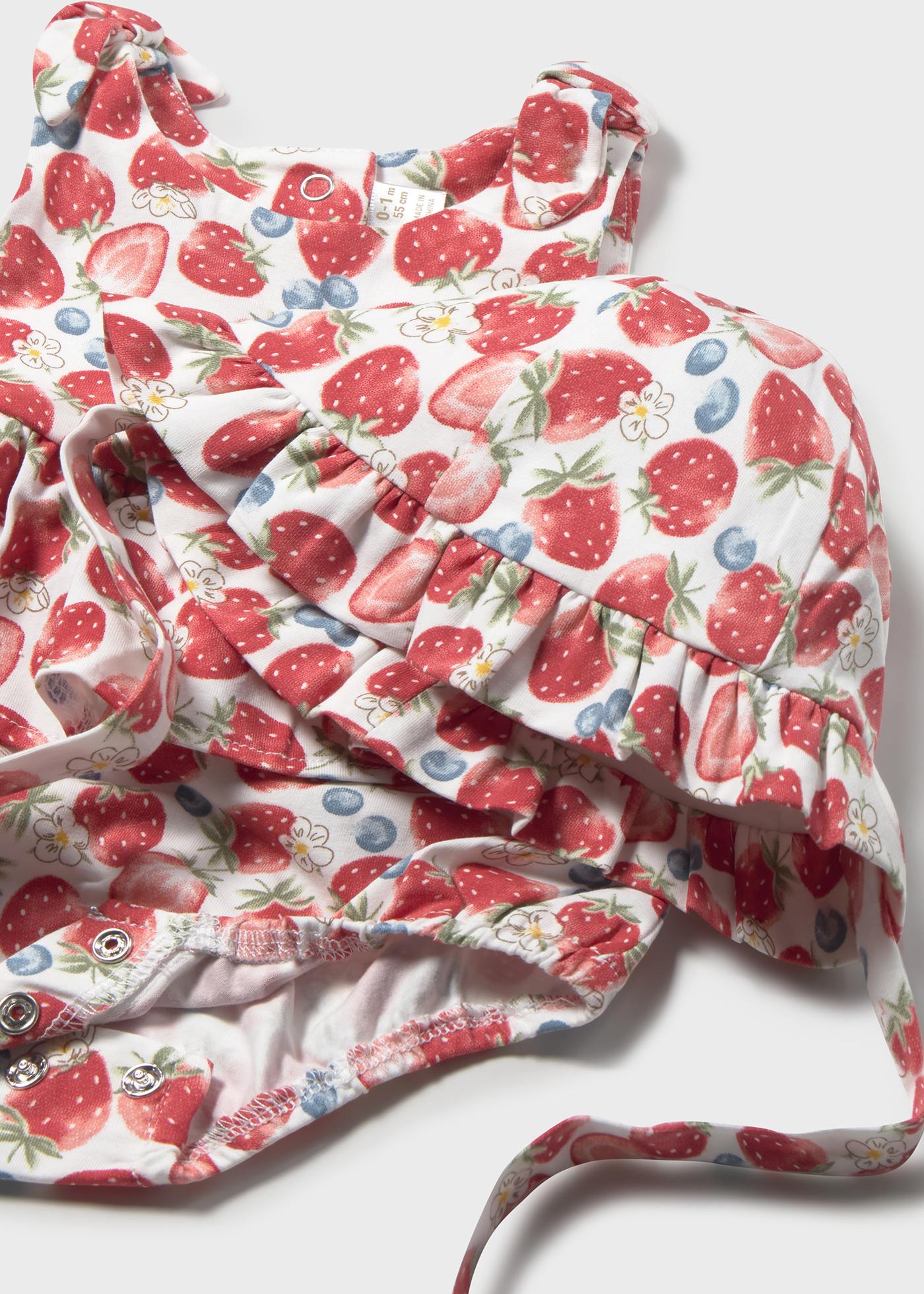 Pelele estampado con gorro recién nacida