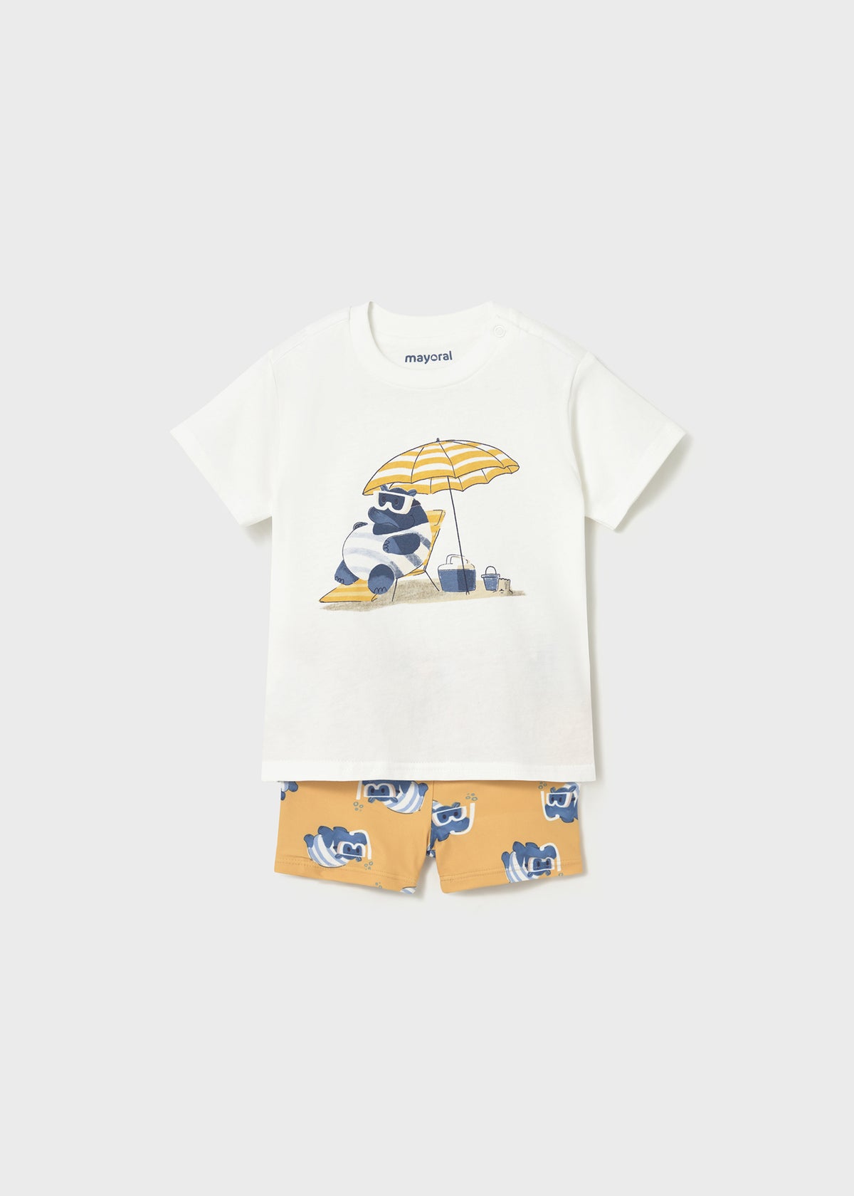 Conjunto bañador y camiseta protección solar bebé
