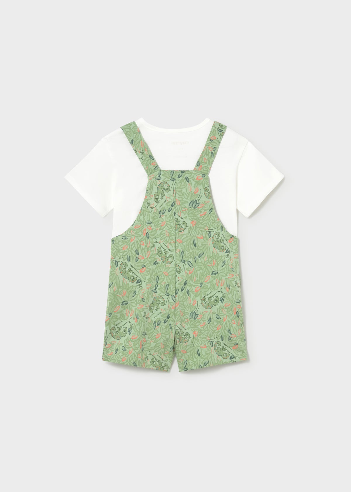 Conjunto peto estampado y camiseta bebé