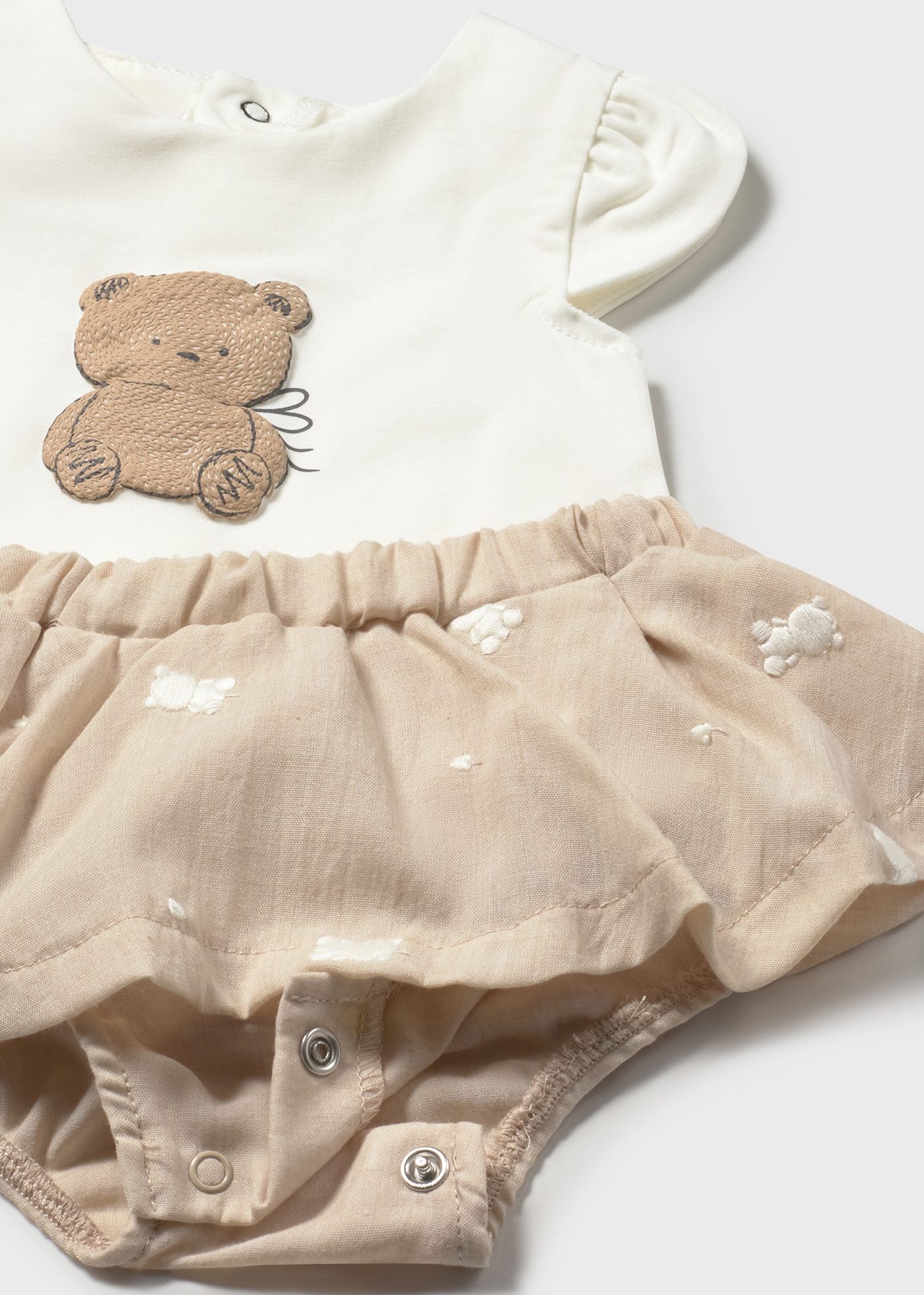 Conjunto falda y camiseta osito recién nacida