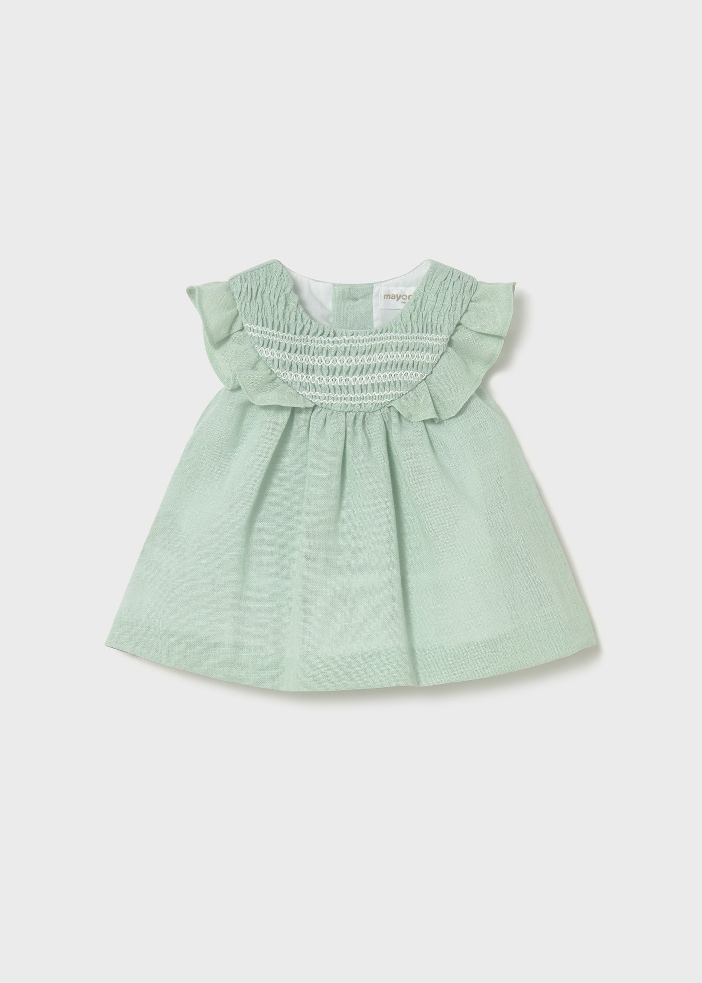 Vestido nido de abeja recién nacida