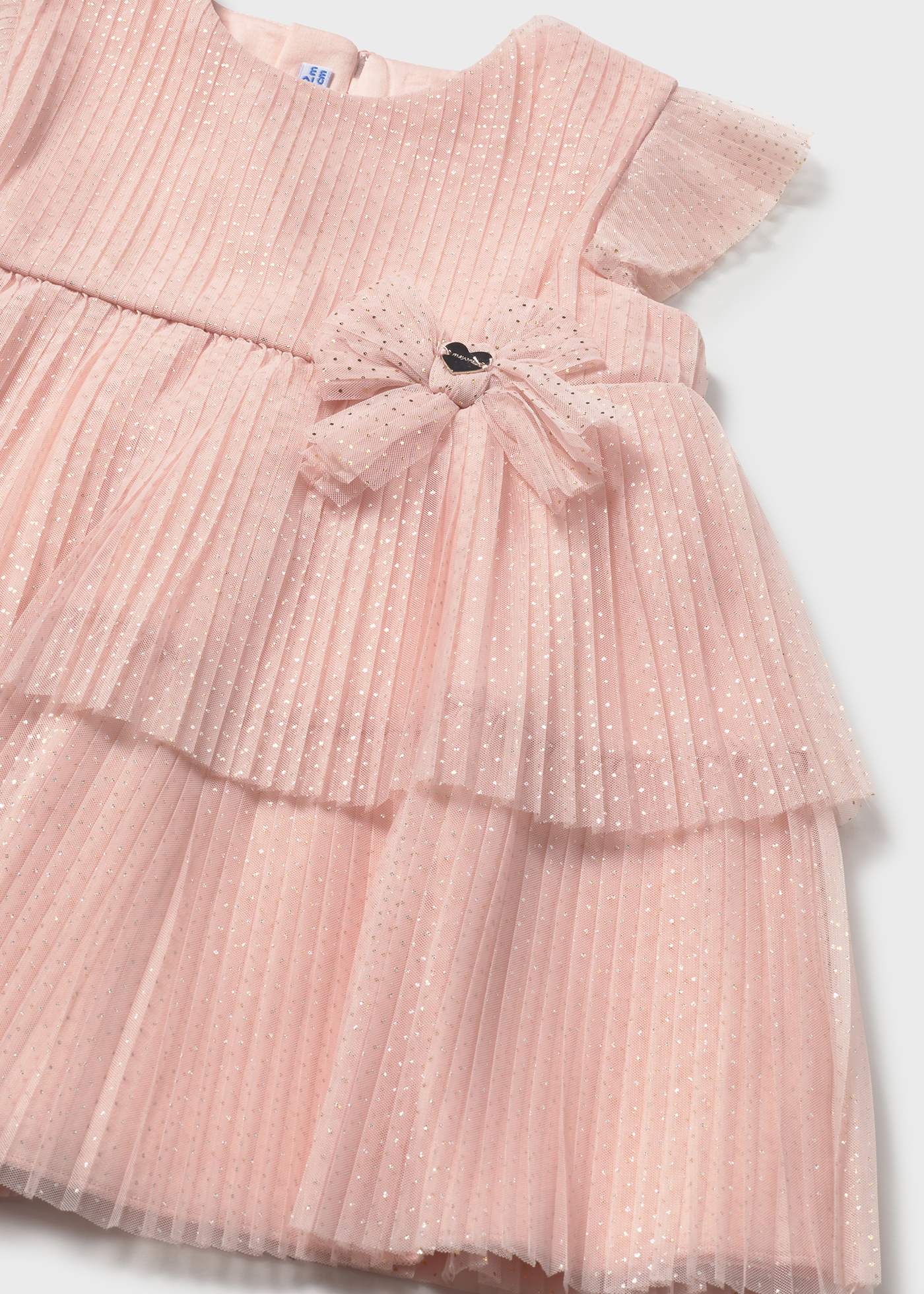 Vestido tul plisado bebé