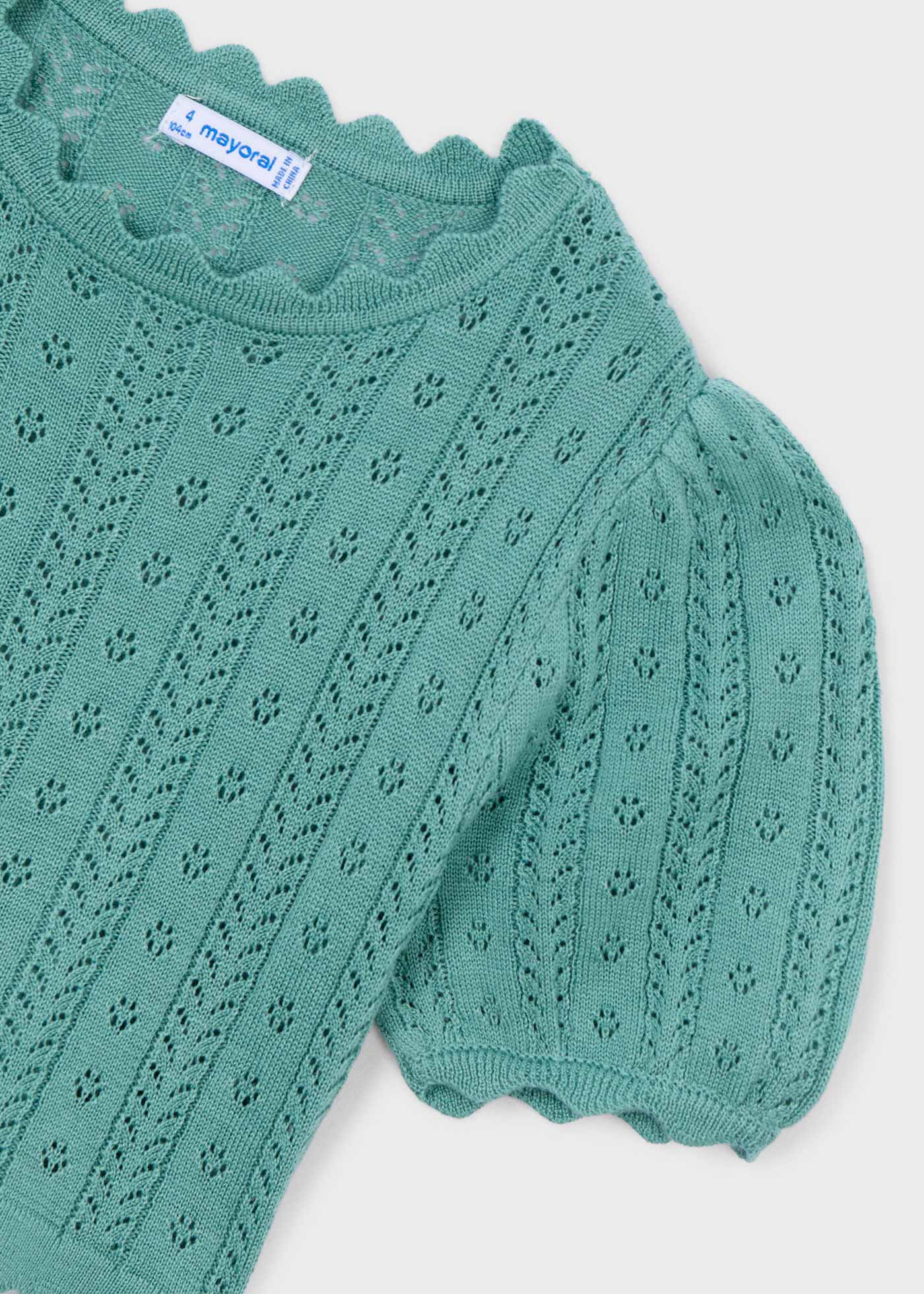 Camiseta cuello ondas niña