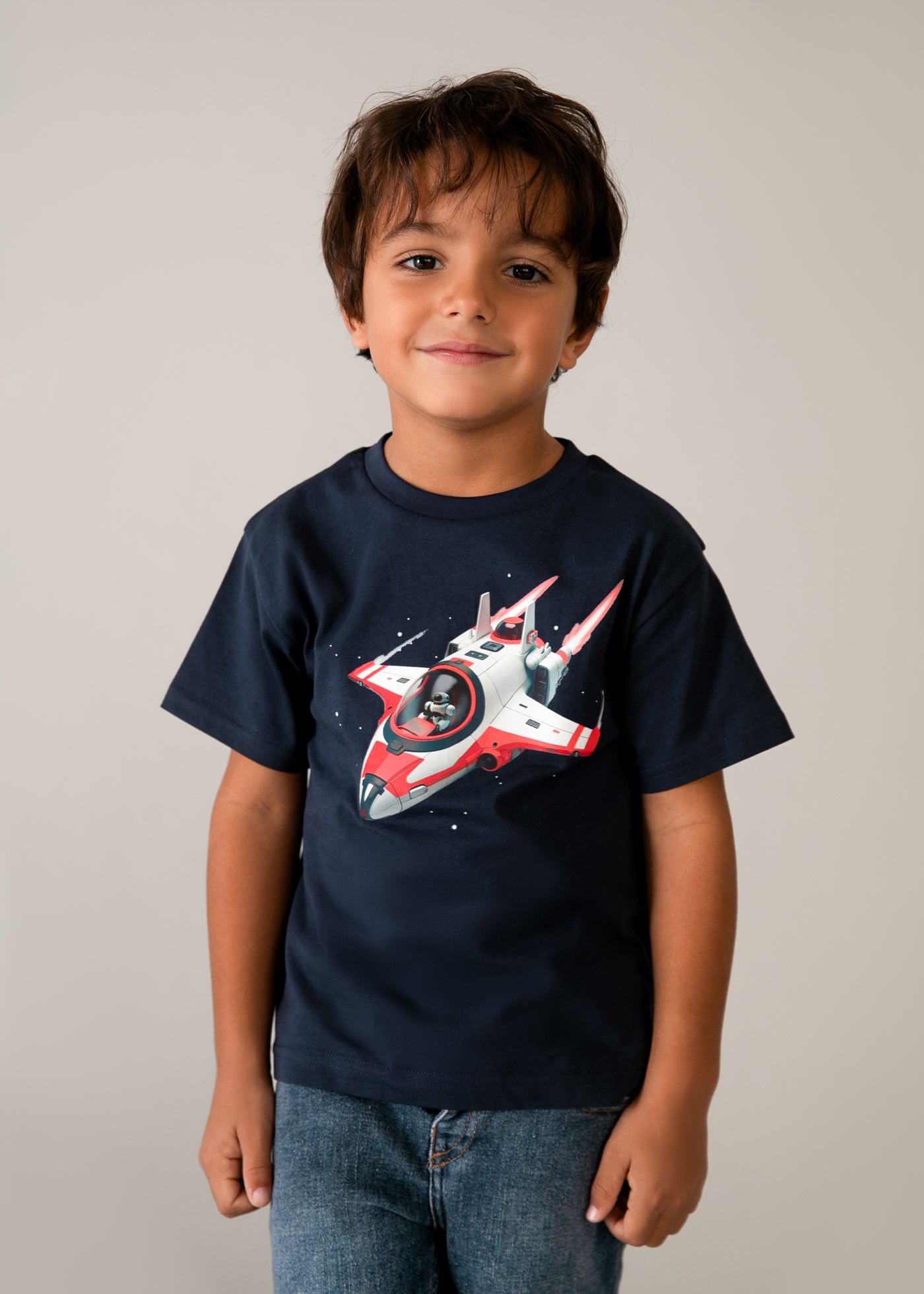 Camiseta nave espacial niño