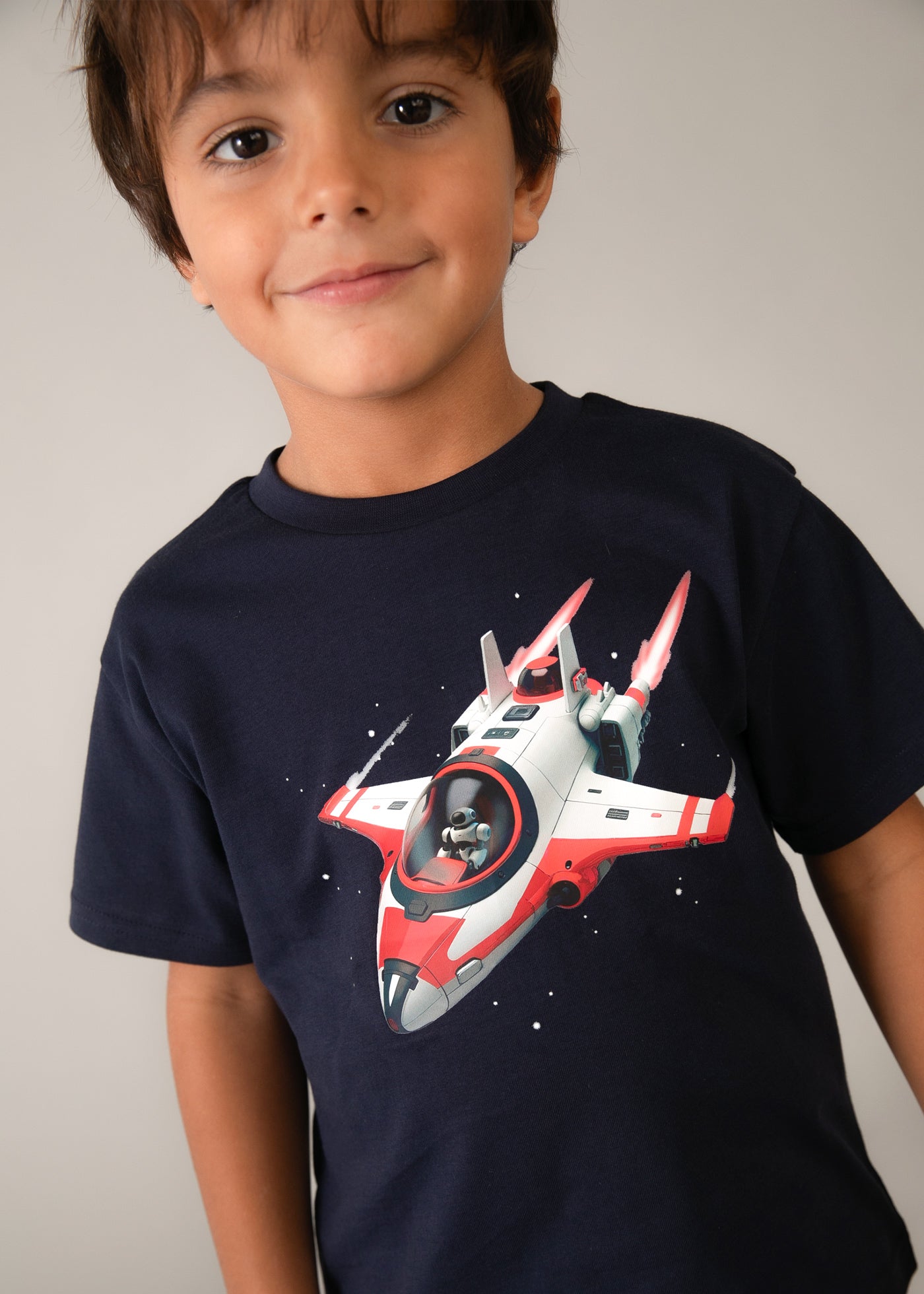 Camiseta nave espacial niño