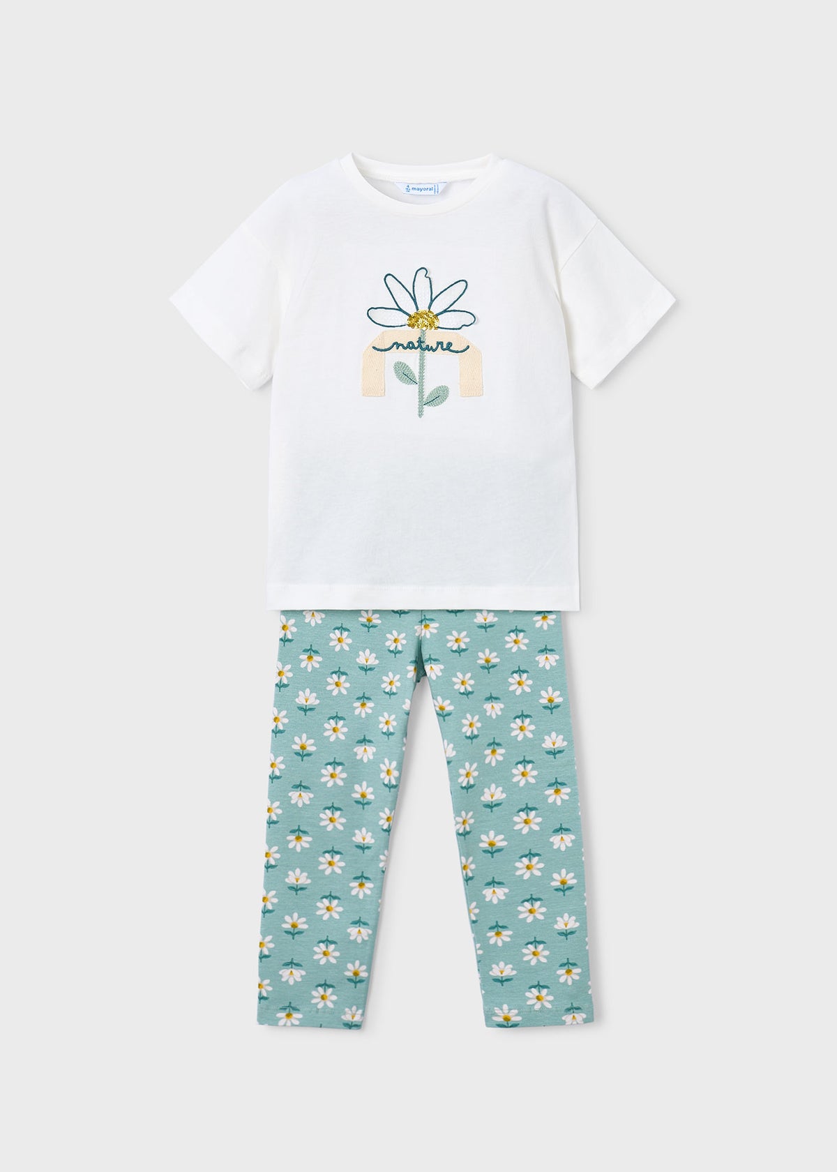 Conjunto legging estampado y camiseta niña
