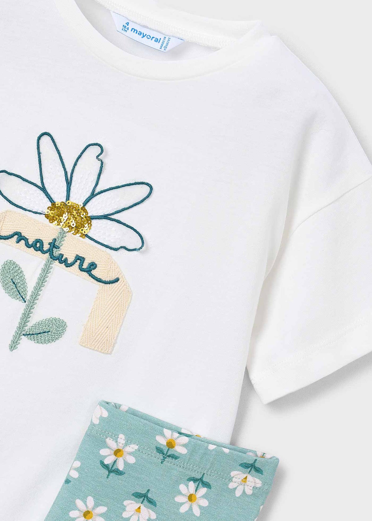 Conjunto legging estampado y camiseta niña