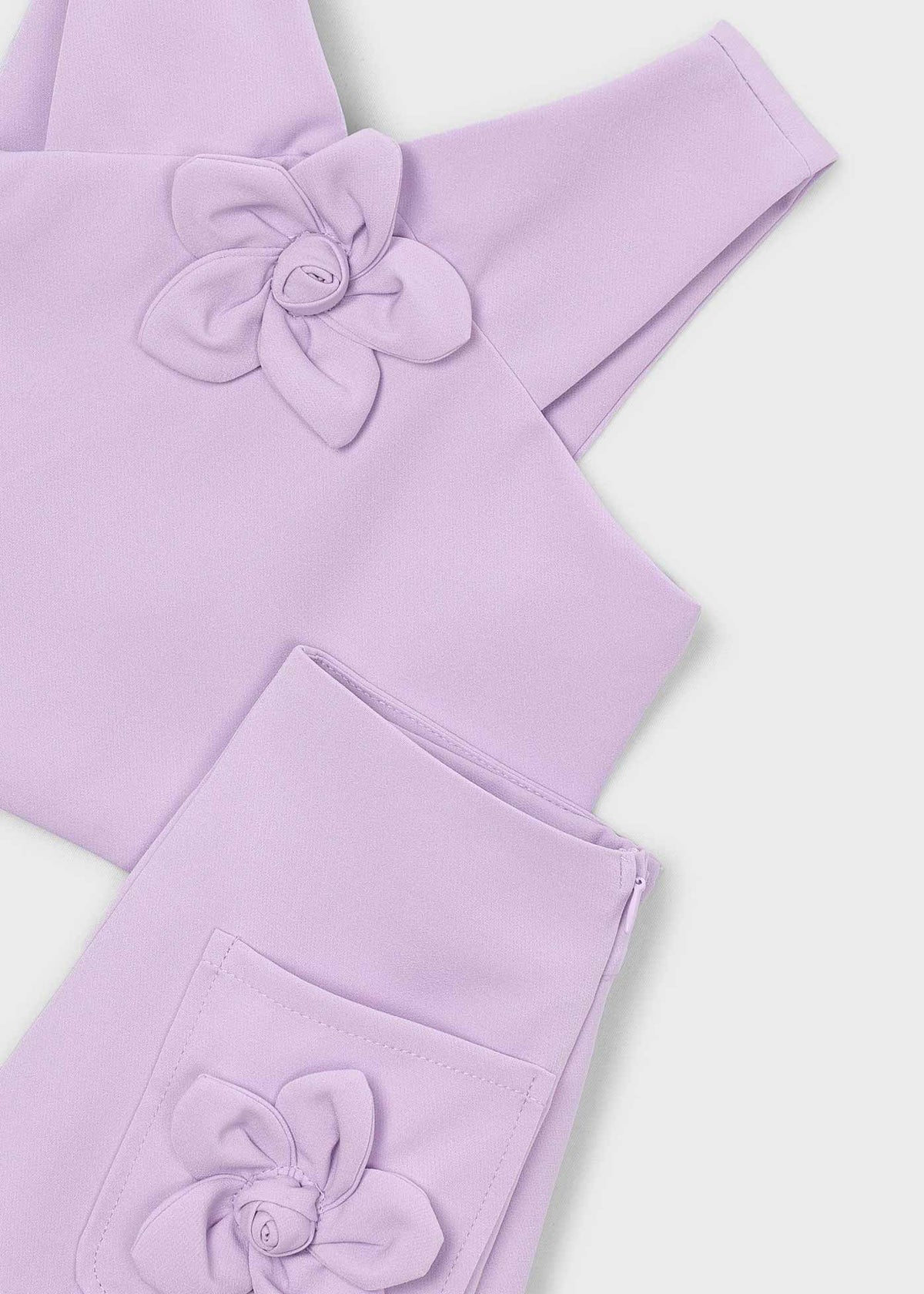 Conjunto pantalón corto y top flor niña