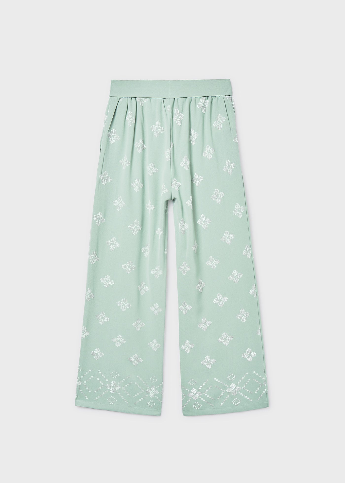 Pantalón largo estampado chica