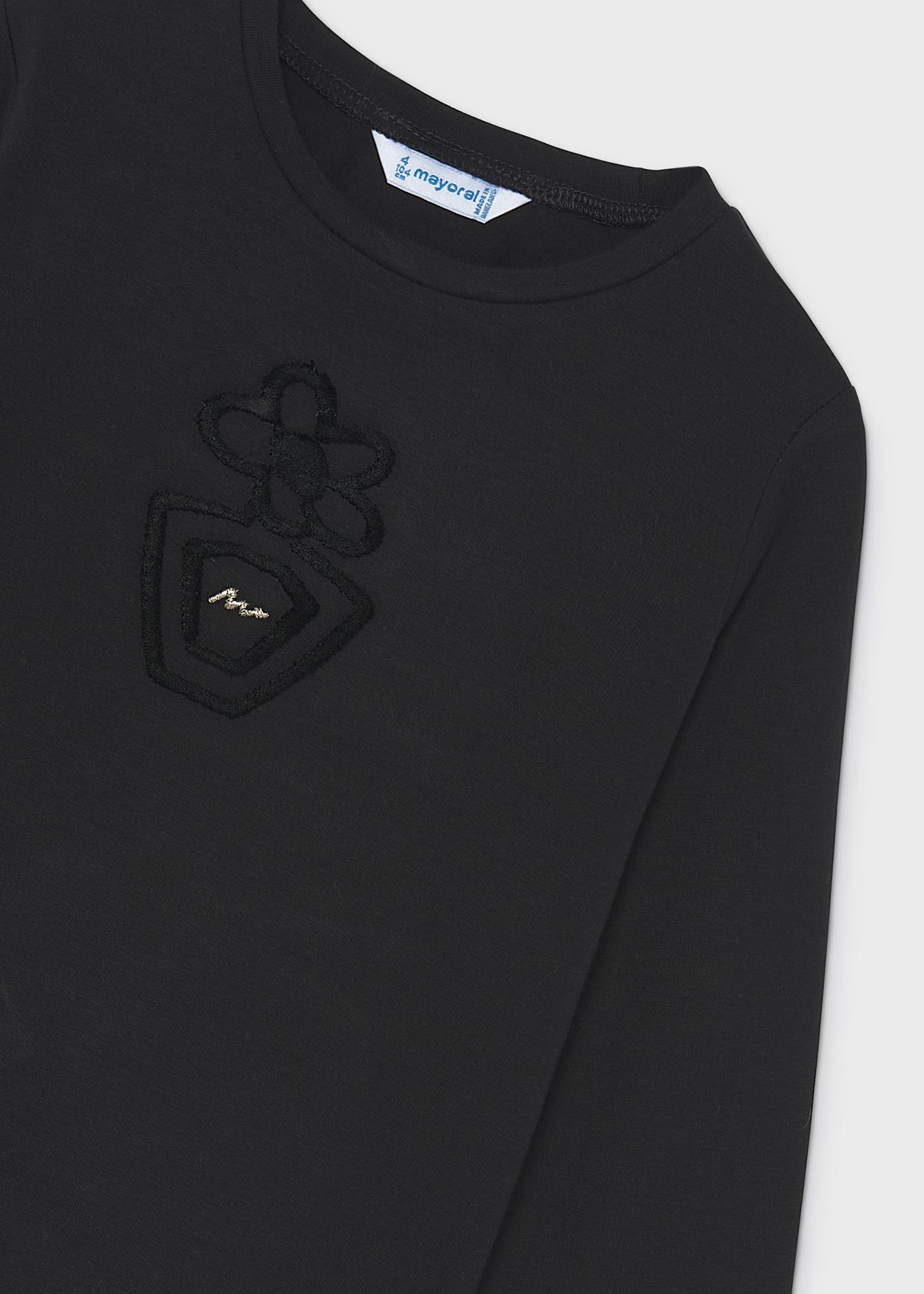 Camiseta básica flor niña