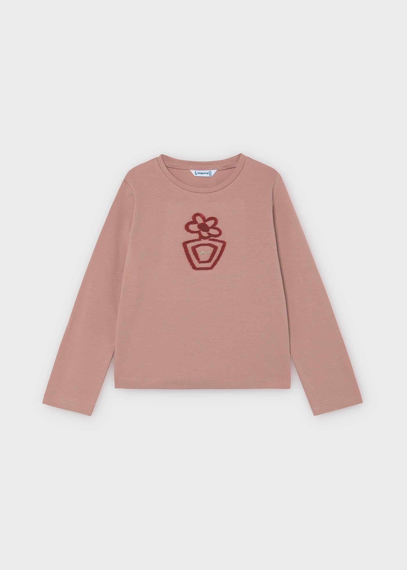 Camiseta básica flor niña