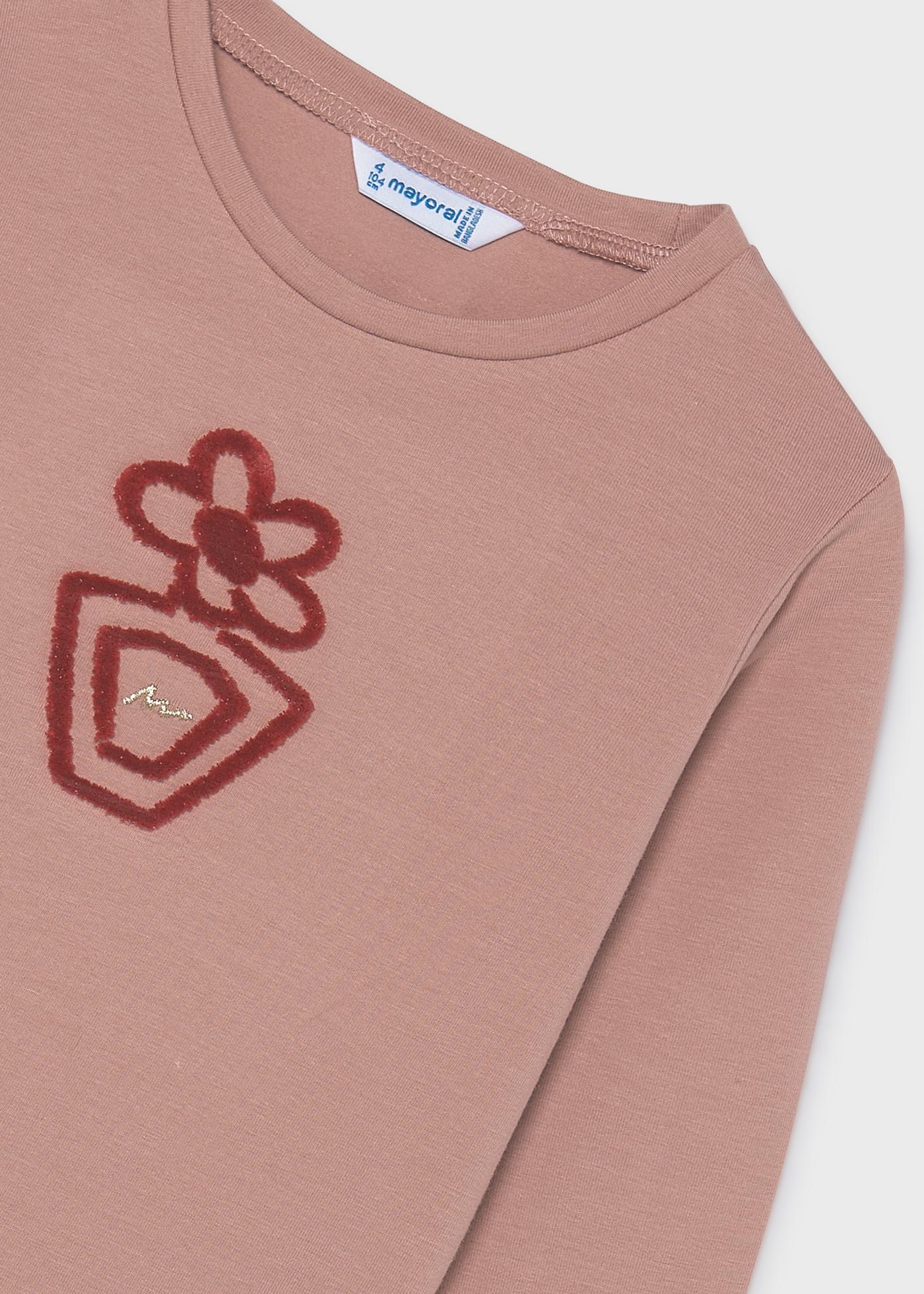 Camiseta básica flor niña