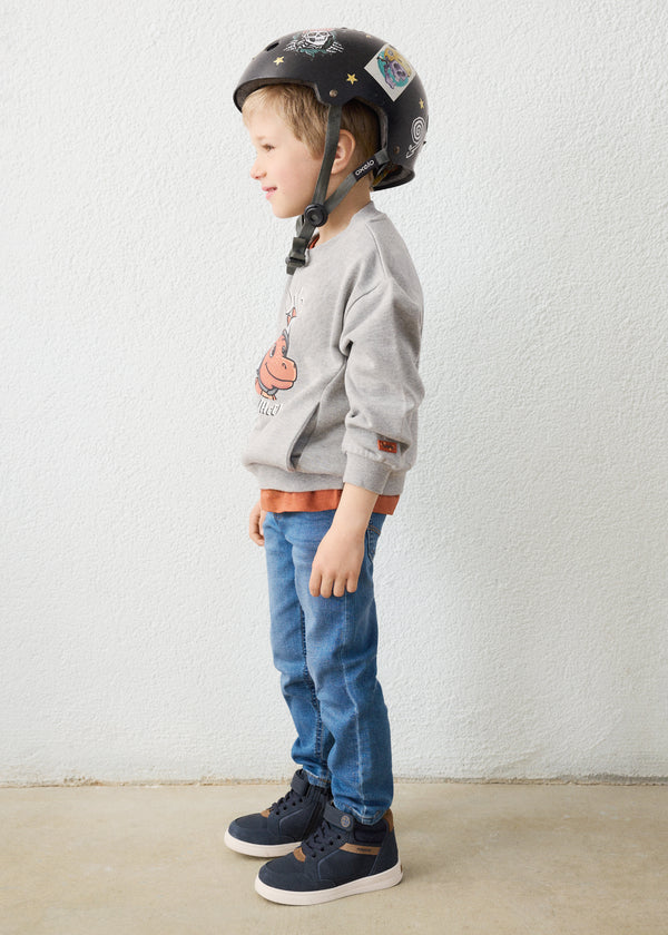 Pantalón vaquero básico slim fit niño