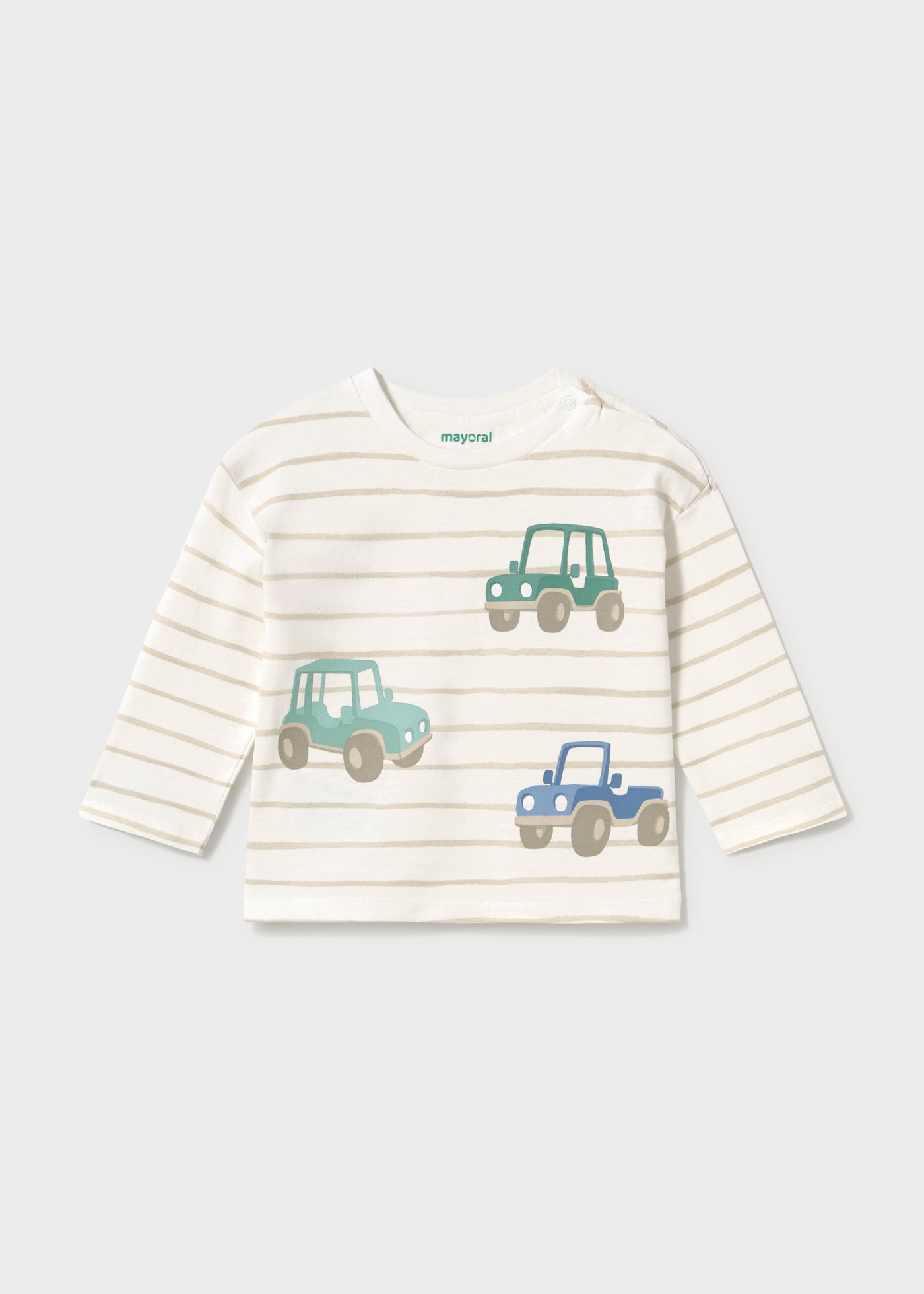 Camiseta rayas coche bebé