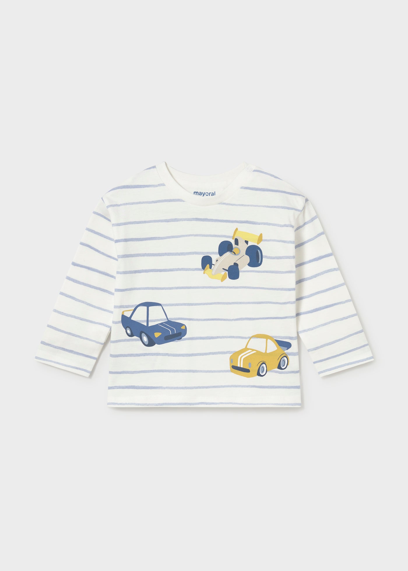 Camiseta rayas coche bebé