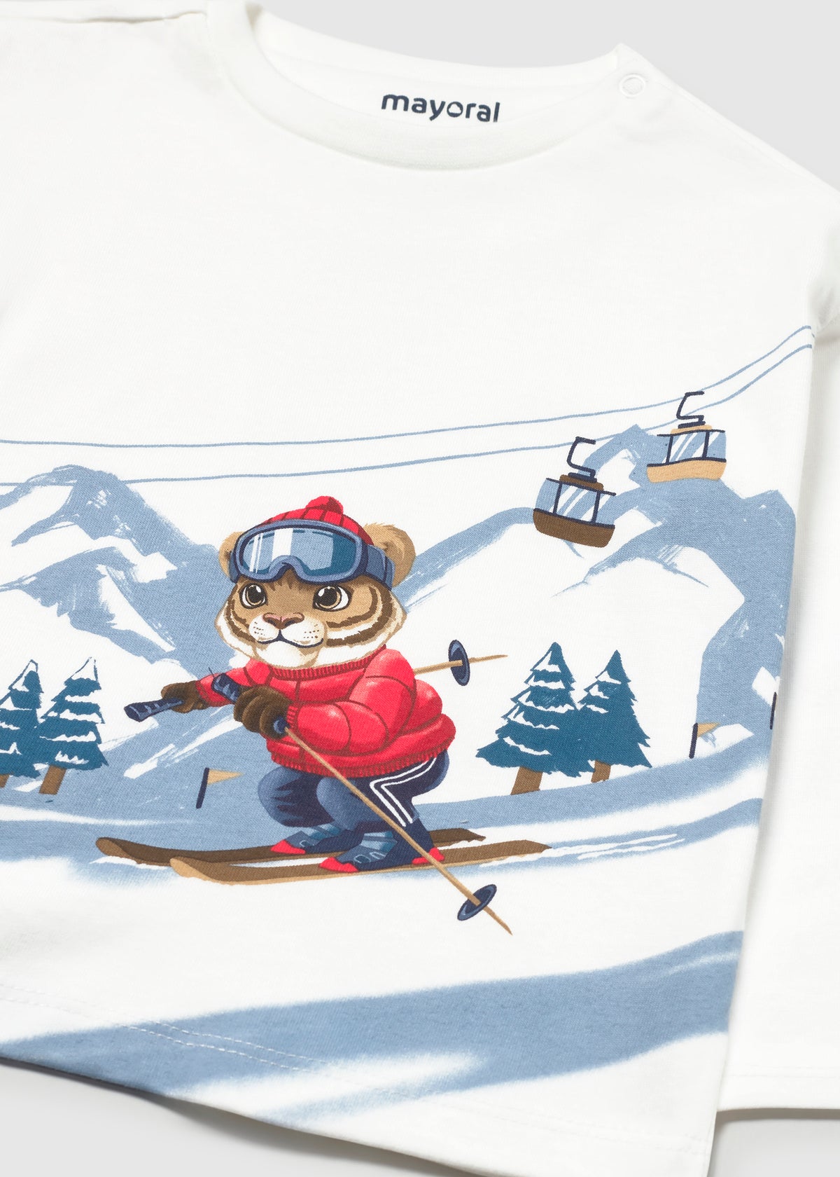 Camiseta tigre esquí bebé