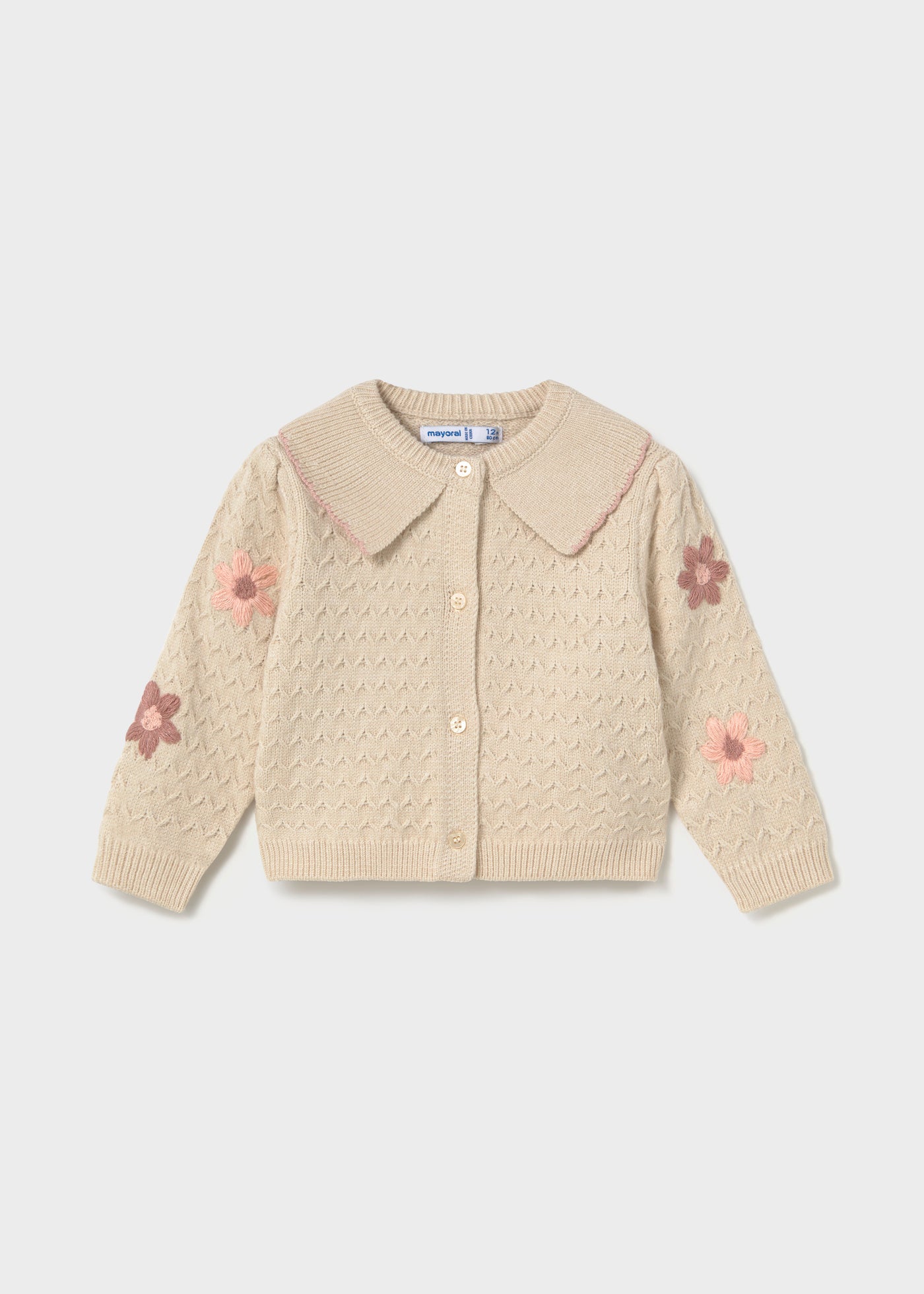Rebeca tricot flores bebé