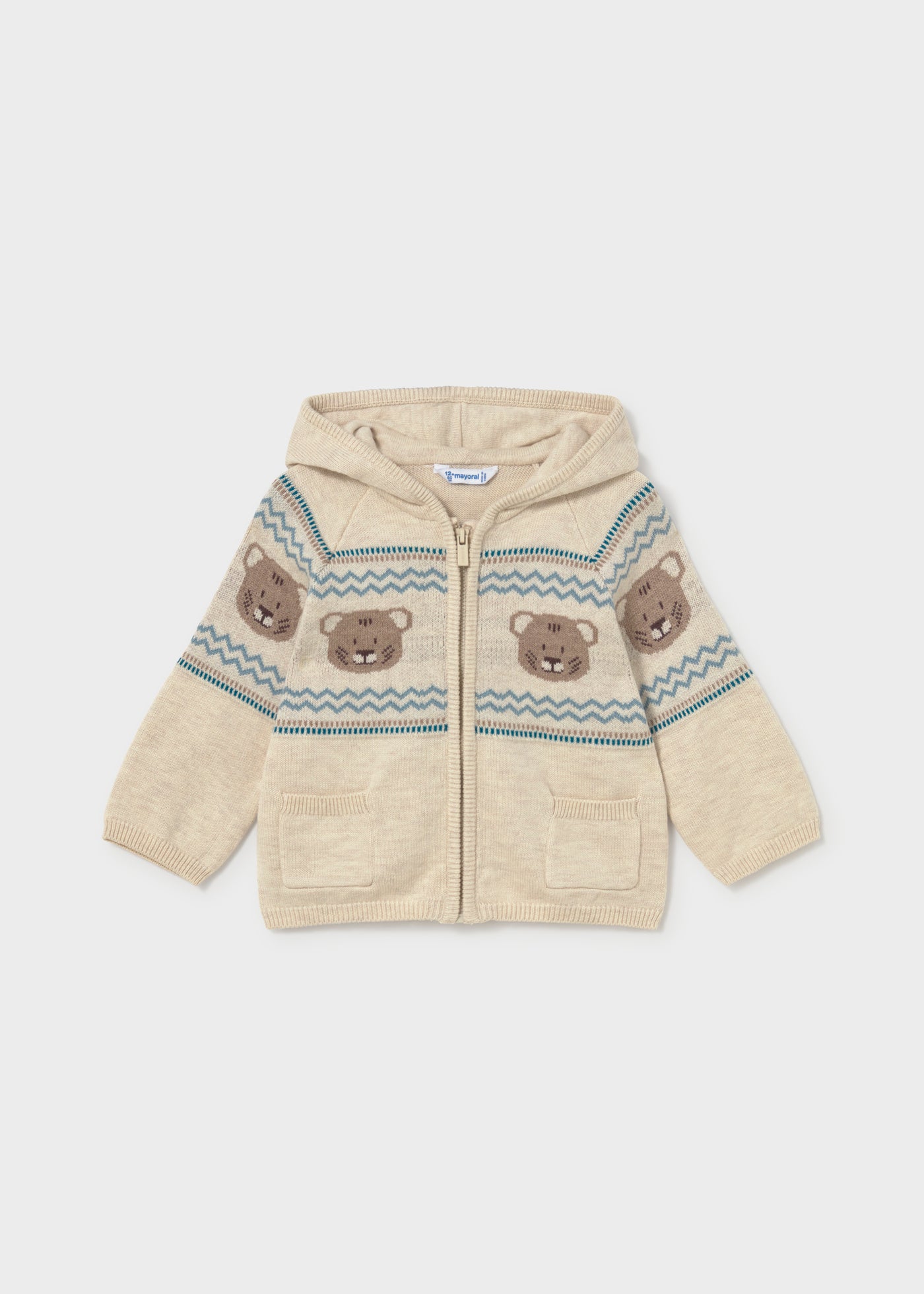 Sudadera cremallera tricot ositos bebé