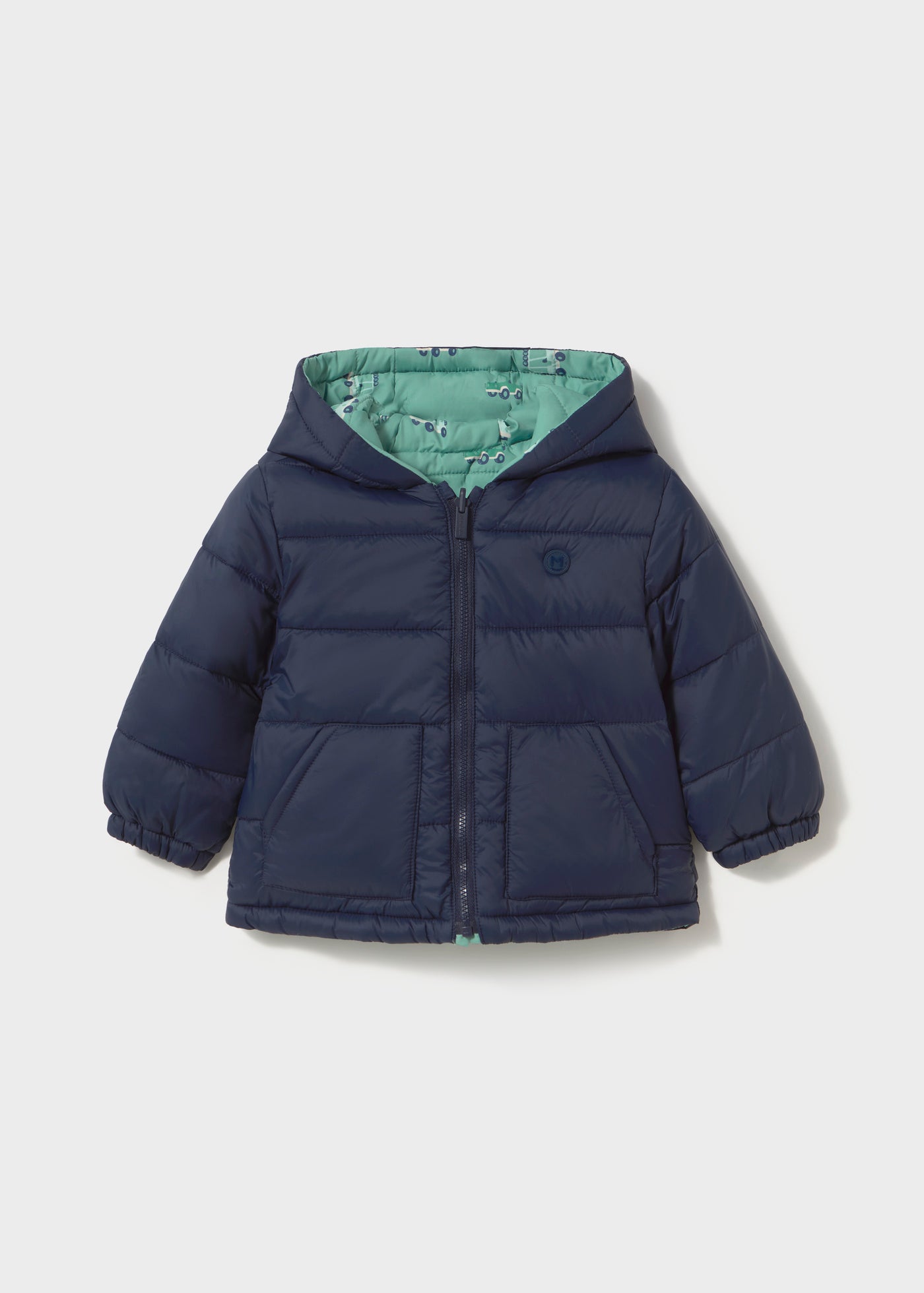 Chaquetón soft reversible estampado bebé