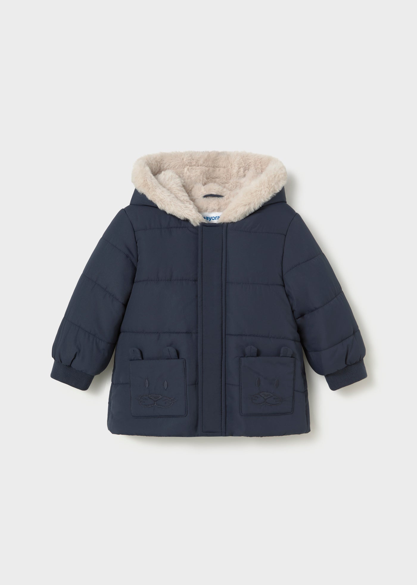 Chaquetón pelo bolsillos bebé
